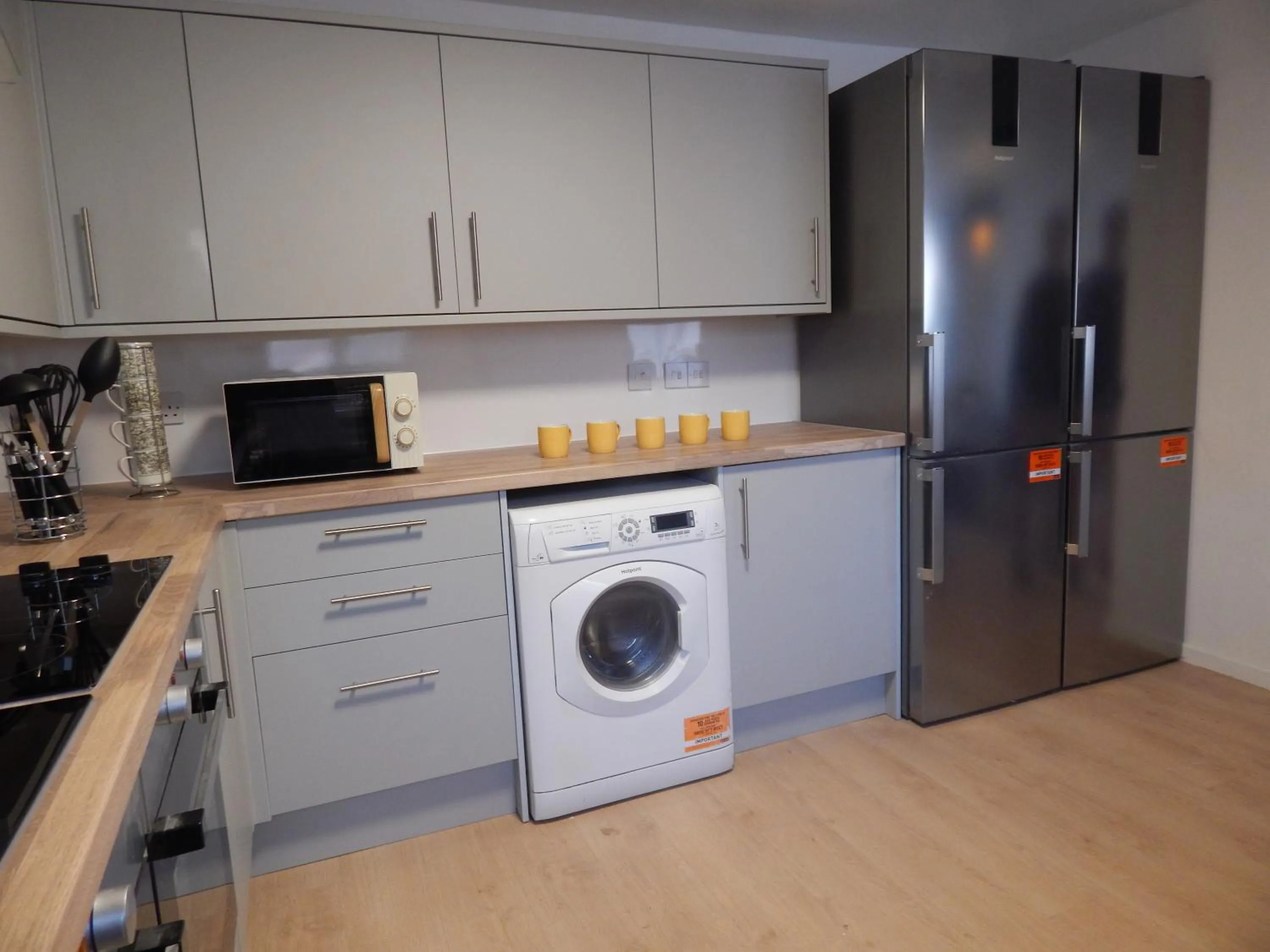 Kitchen or kitchenette in Modern, well located en-suite rooms with parking & all facilities