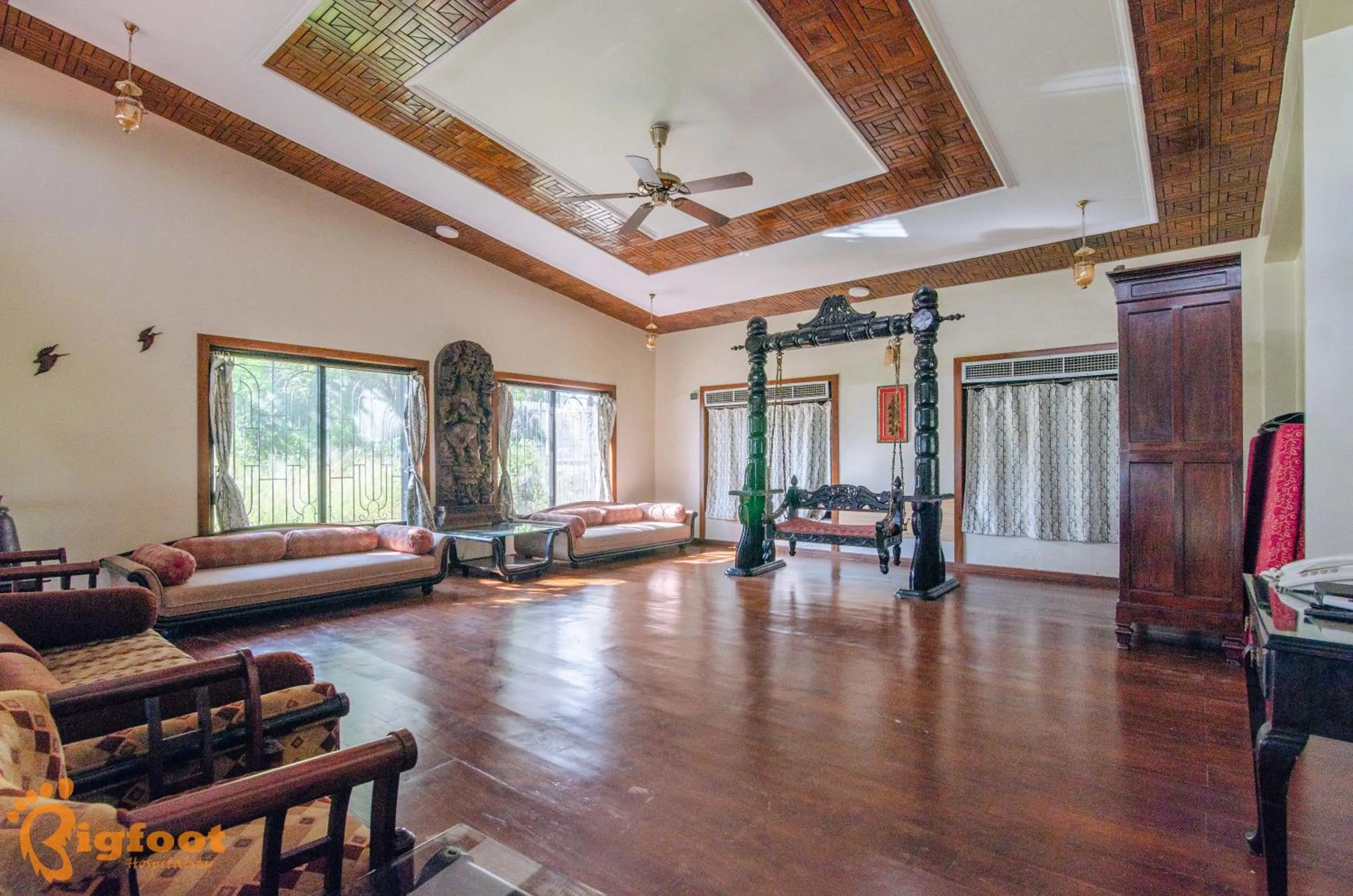 Living room in Ekayana Resorts and Agri Tourism, Mulshi