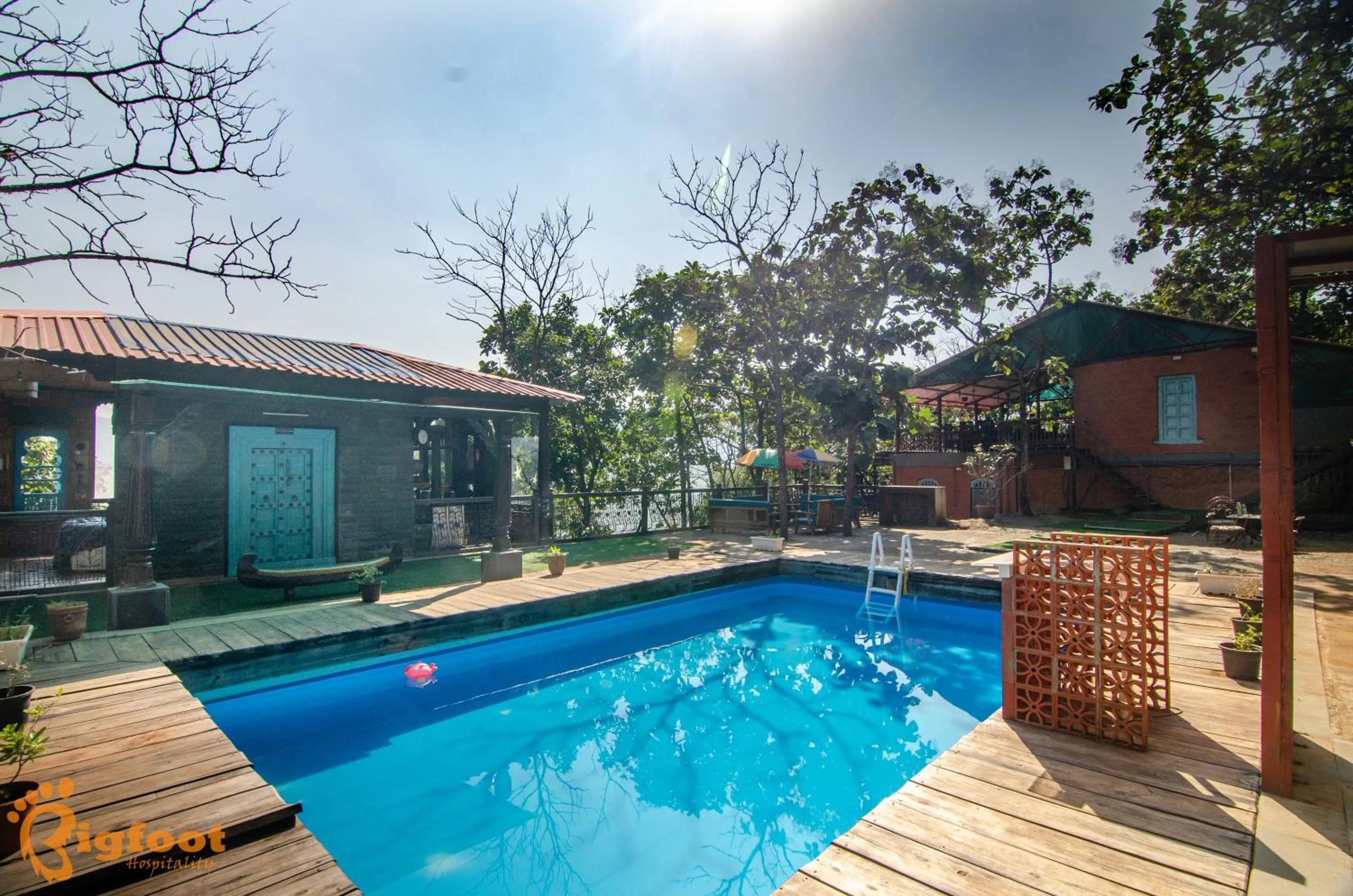 Swimming pool in Ekayana Resorts and Agri Tourism, Mulshi