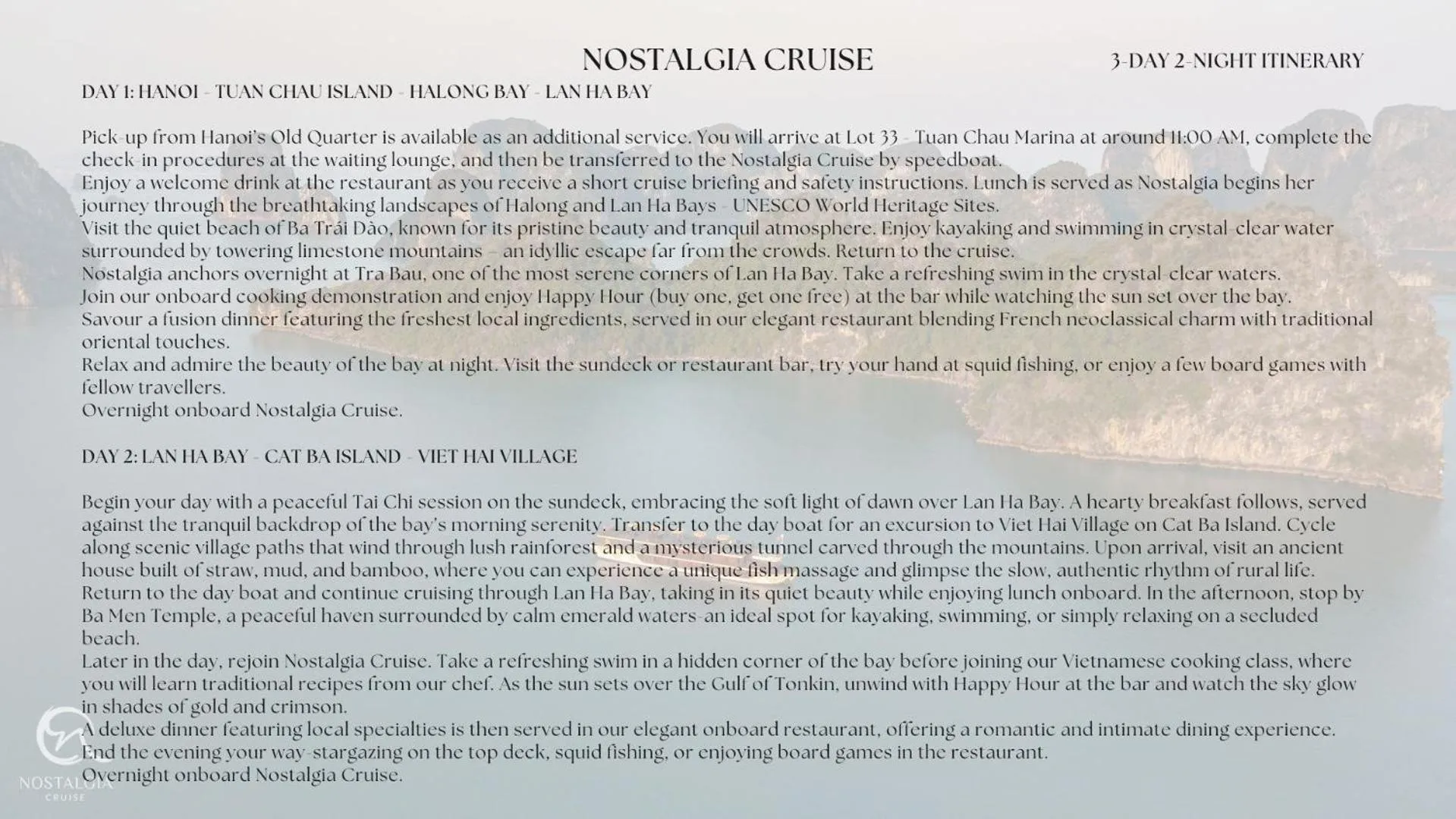 Sea view in Nostalgia Halong Cruise