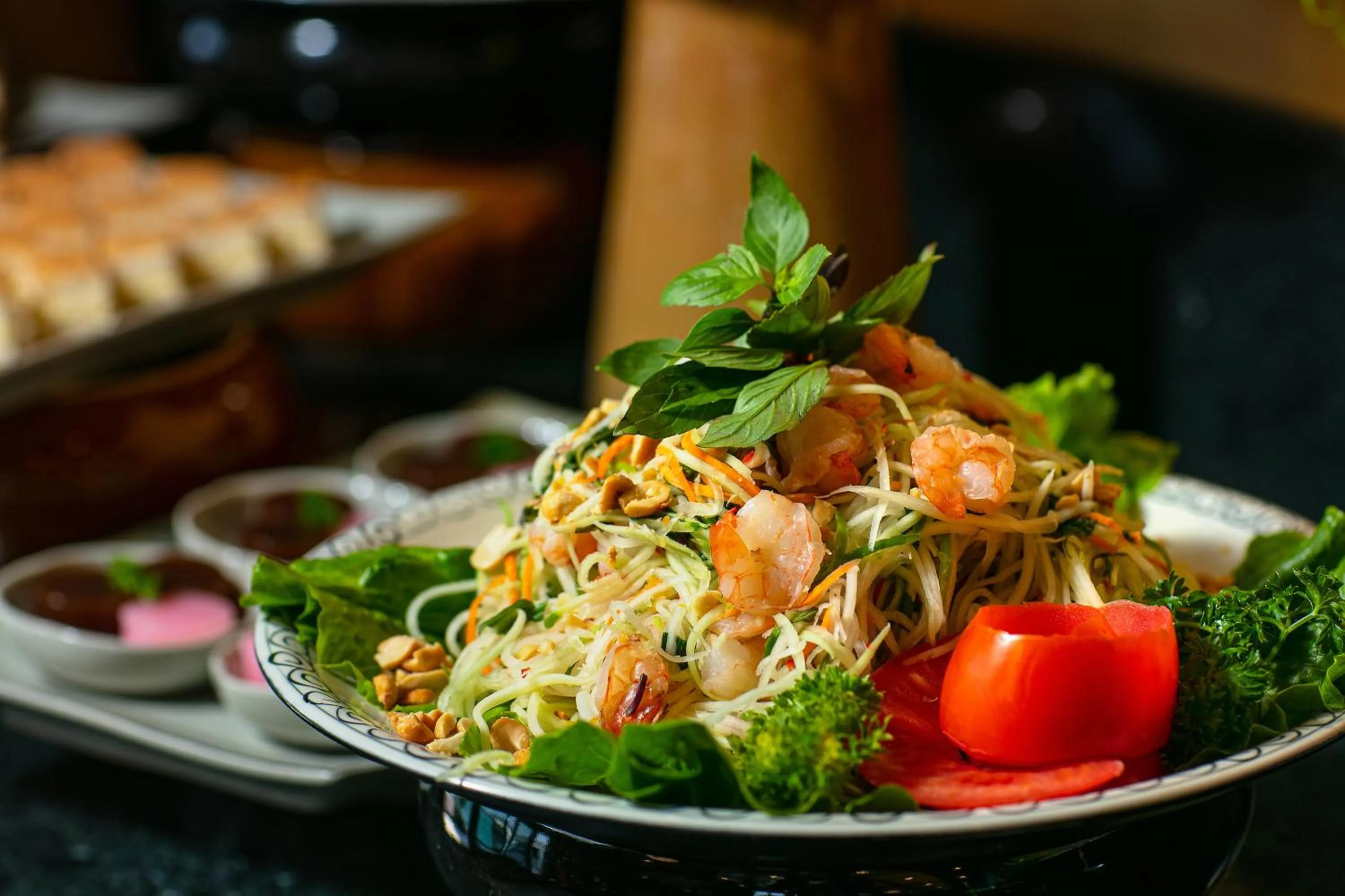 Food and drinks in Nostalgia Halong Cruise