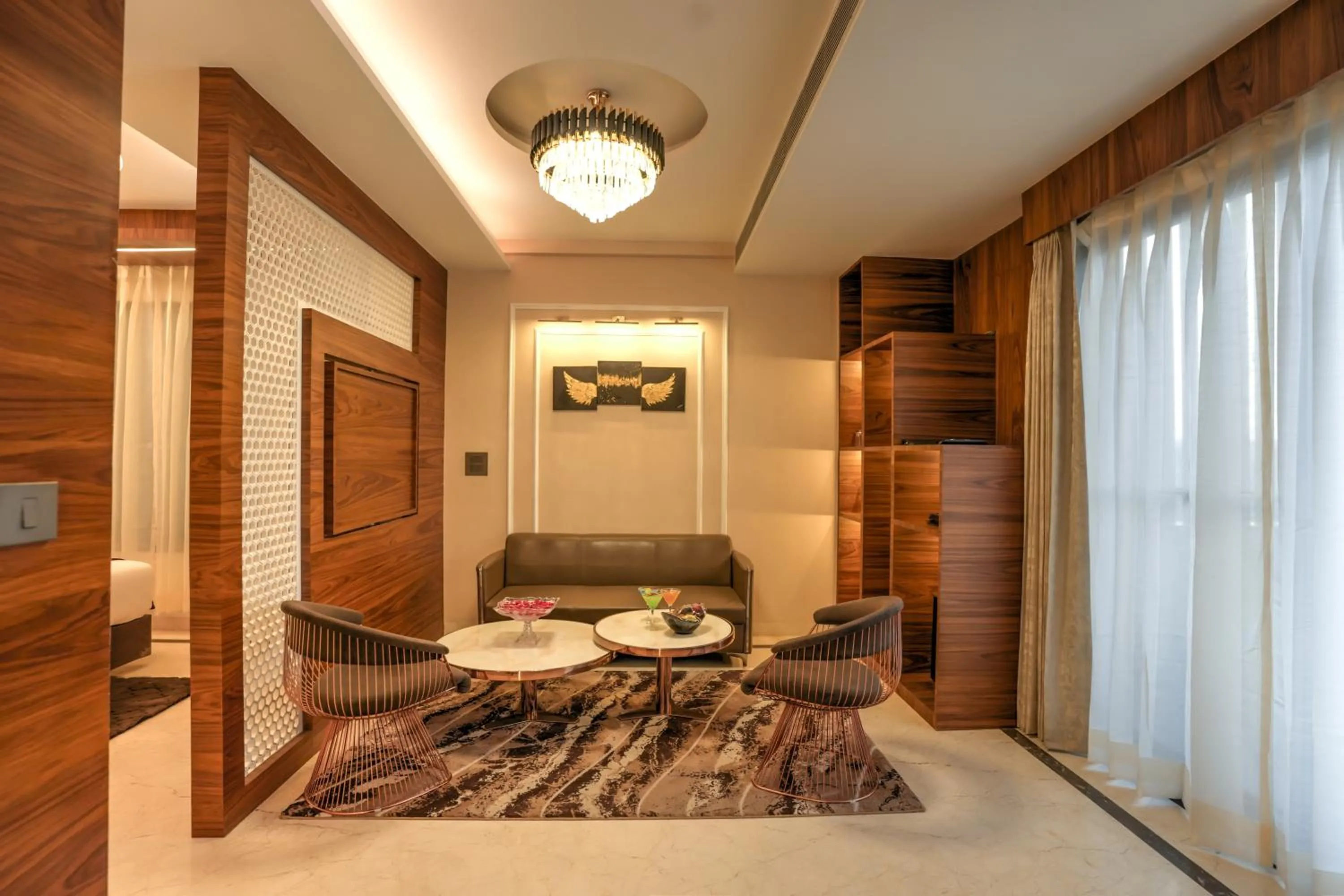 Seating area, Bed in Hotel Rj