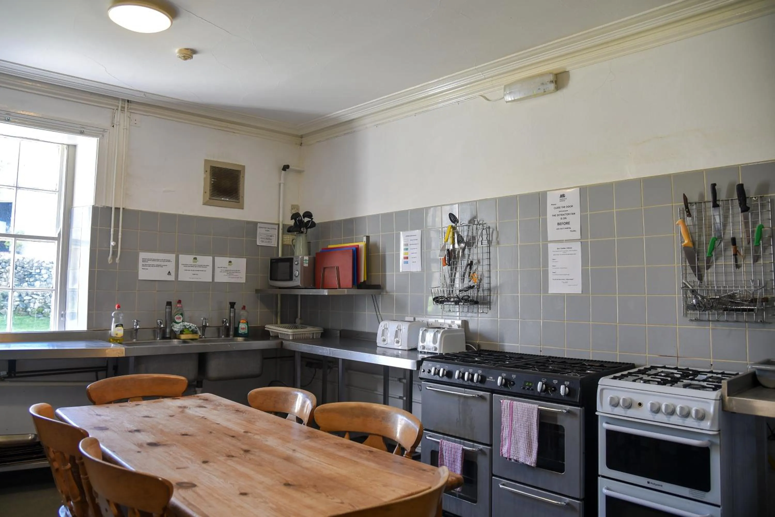Communal kitchen in Ingleton Hostel