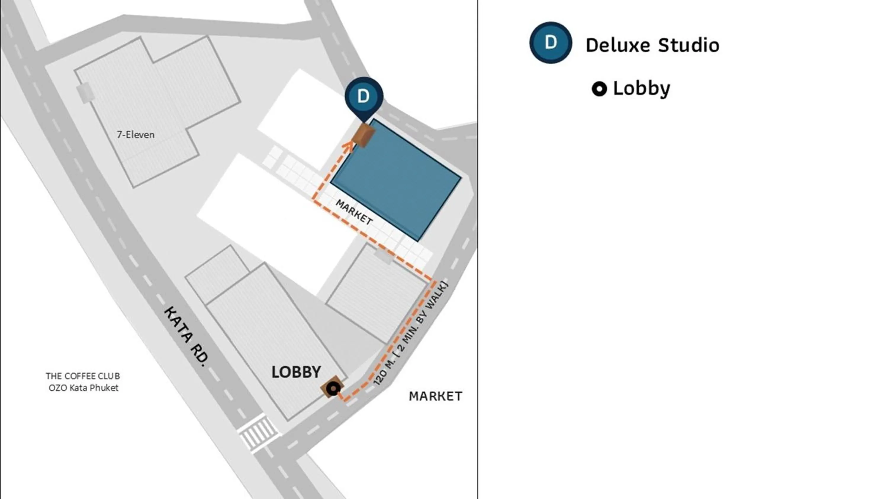 Location in The Blue Pearl Kata Hotel