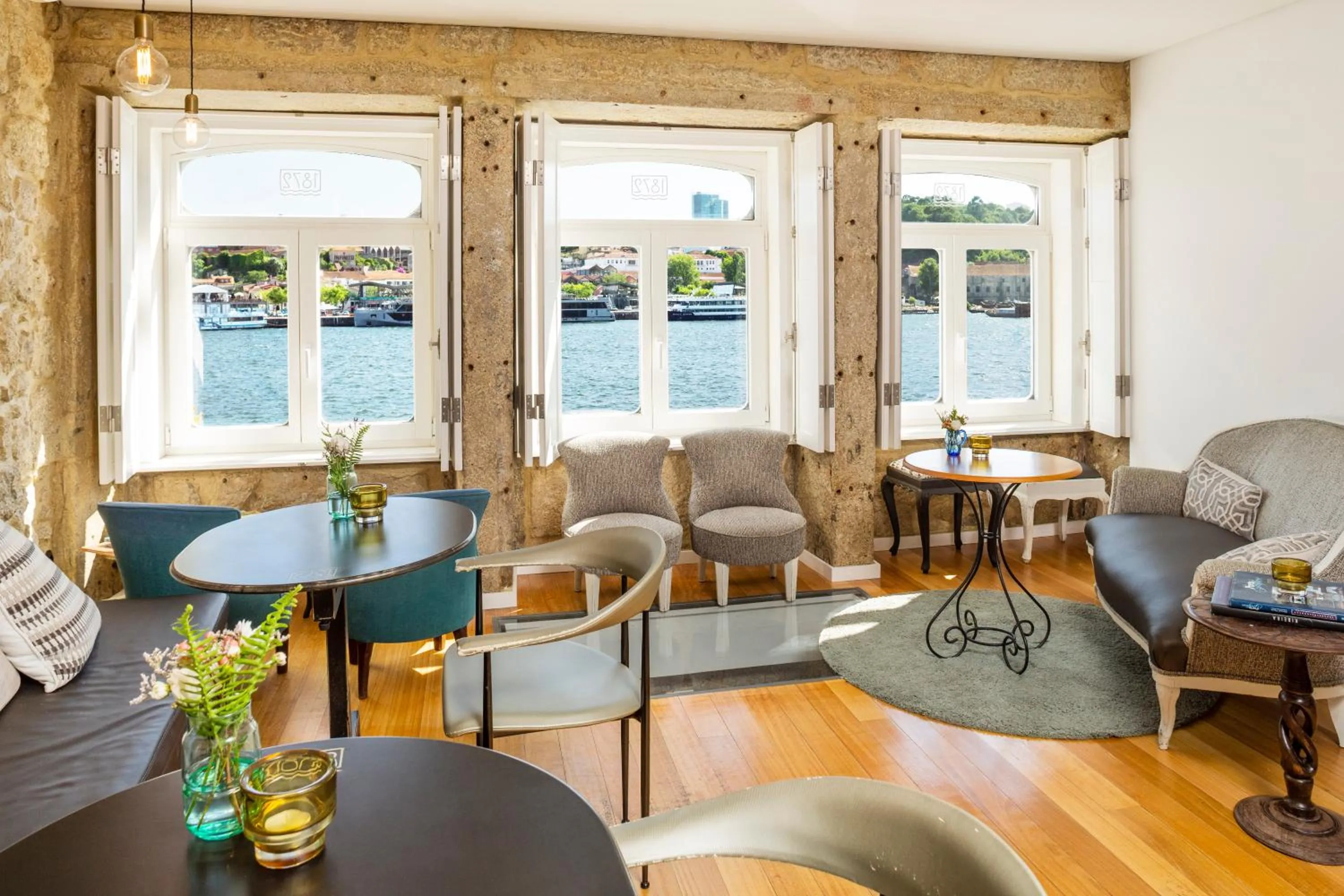 Living room in 1872 River House by Olivia