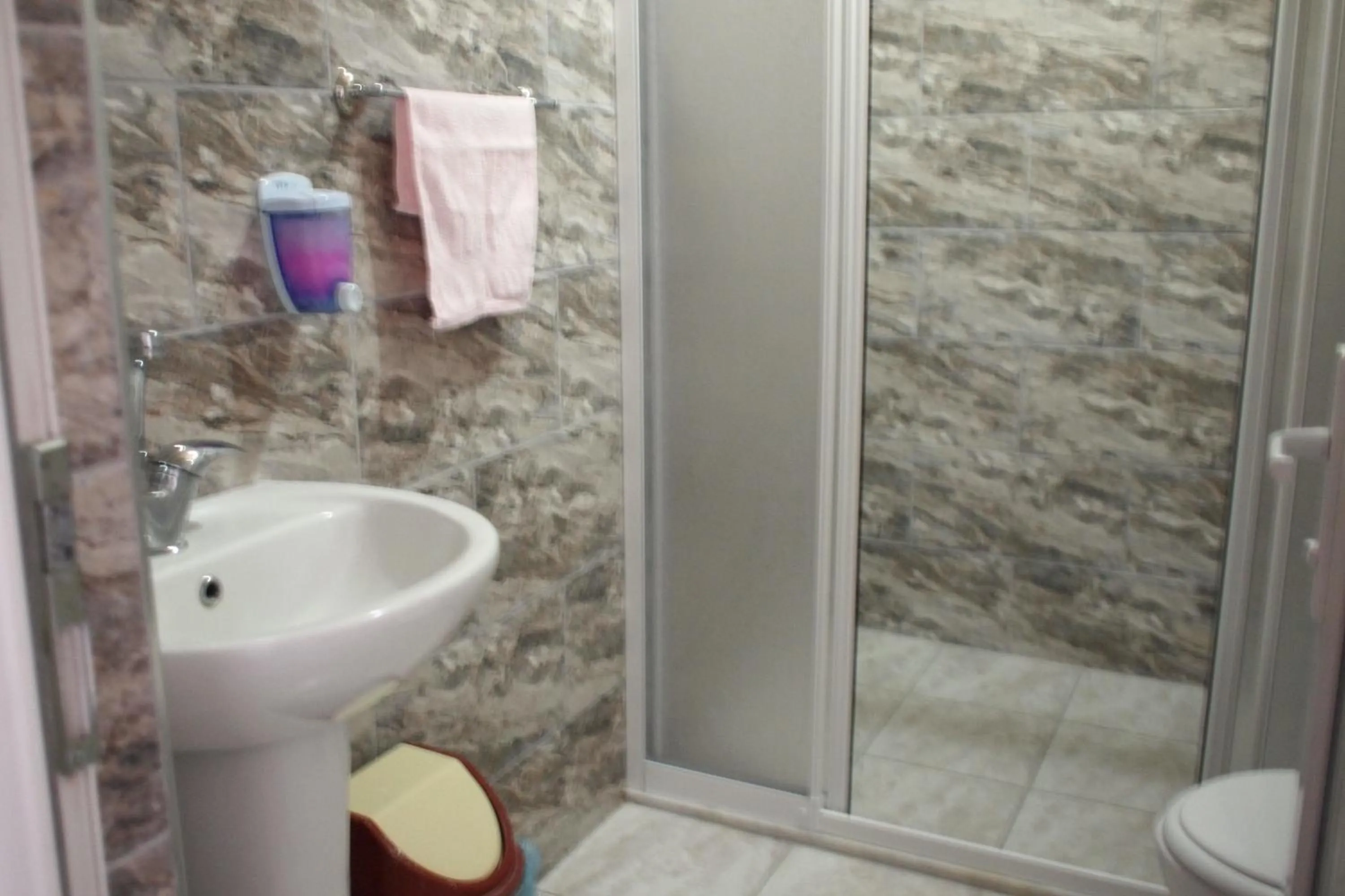 Bathroom in Emre's Stone House