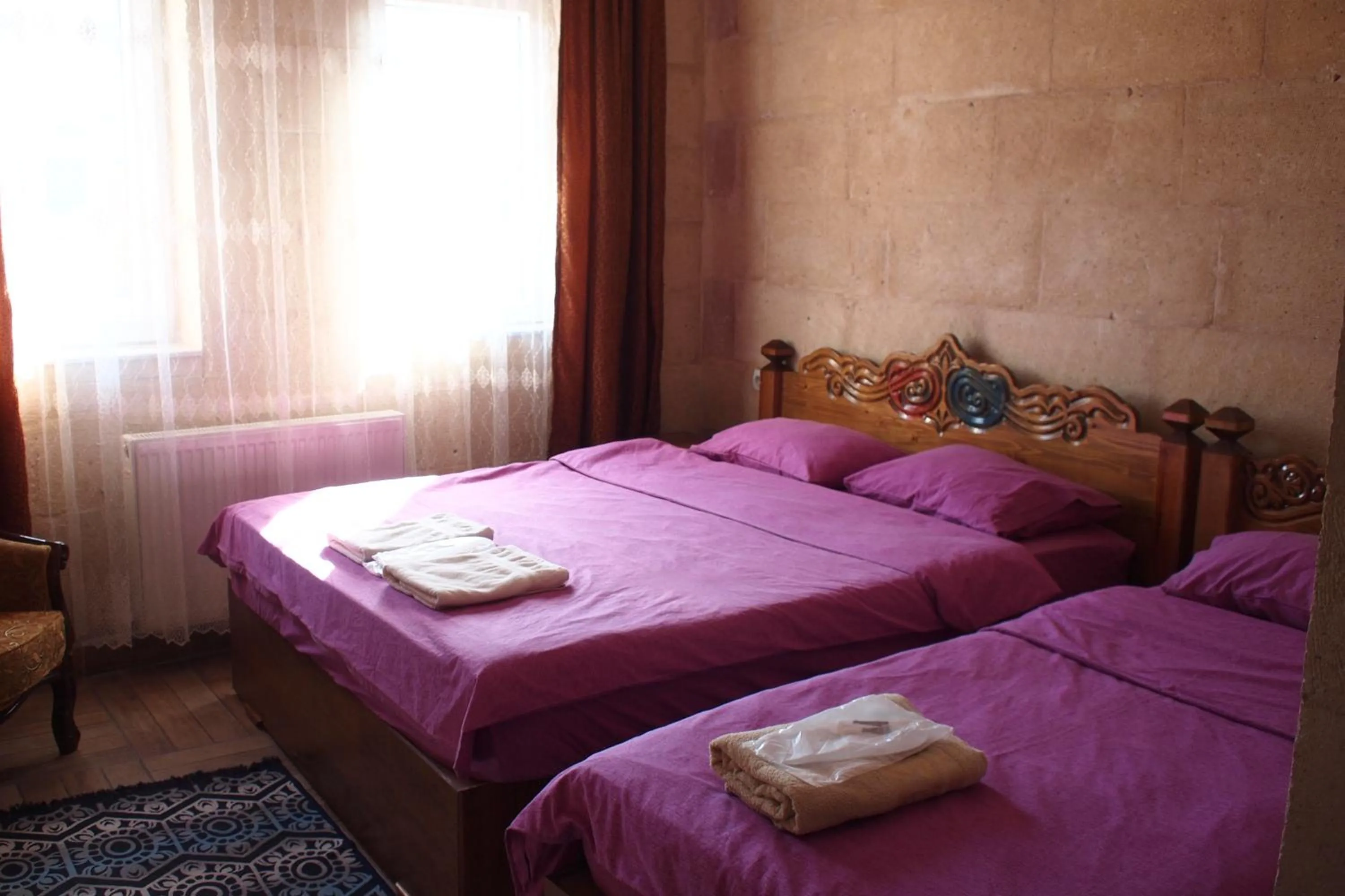 Bed in Emre's Stone House