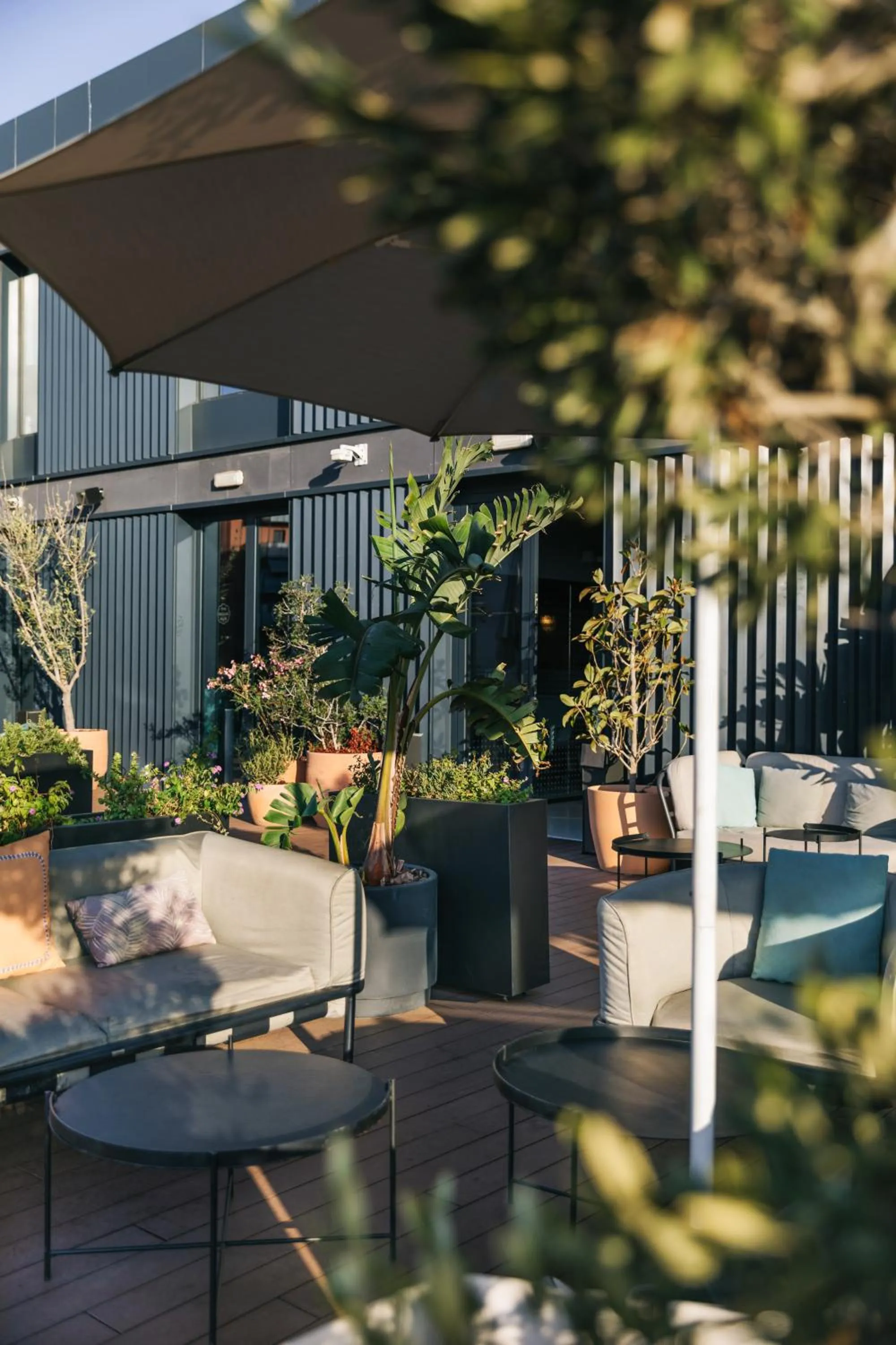 Patio in The Social Hub Barcelona Poblenou