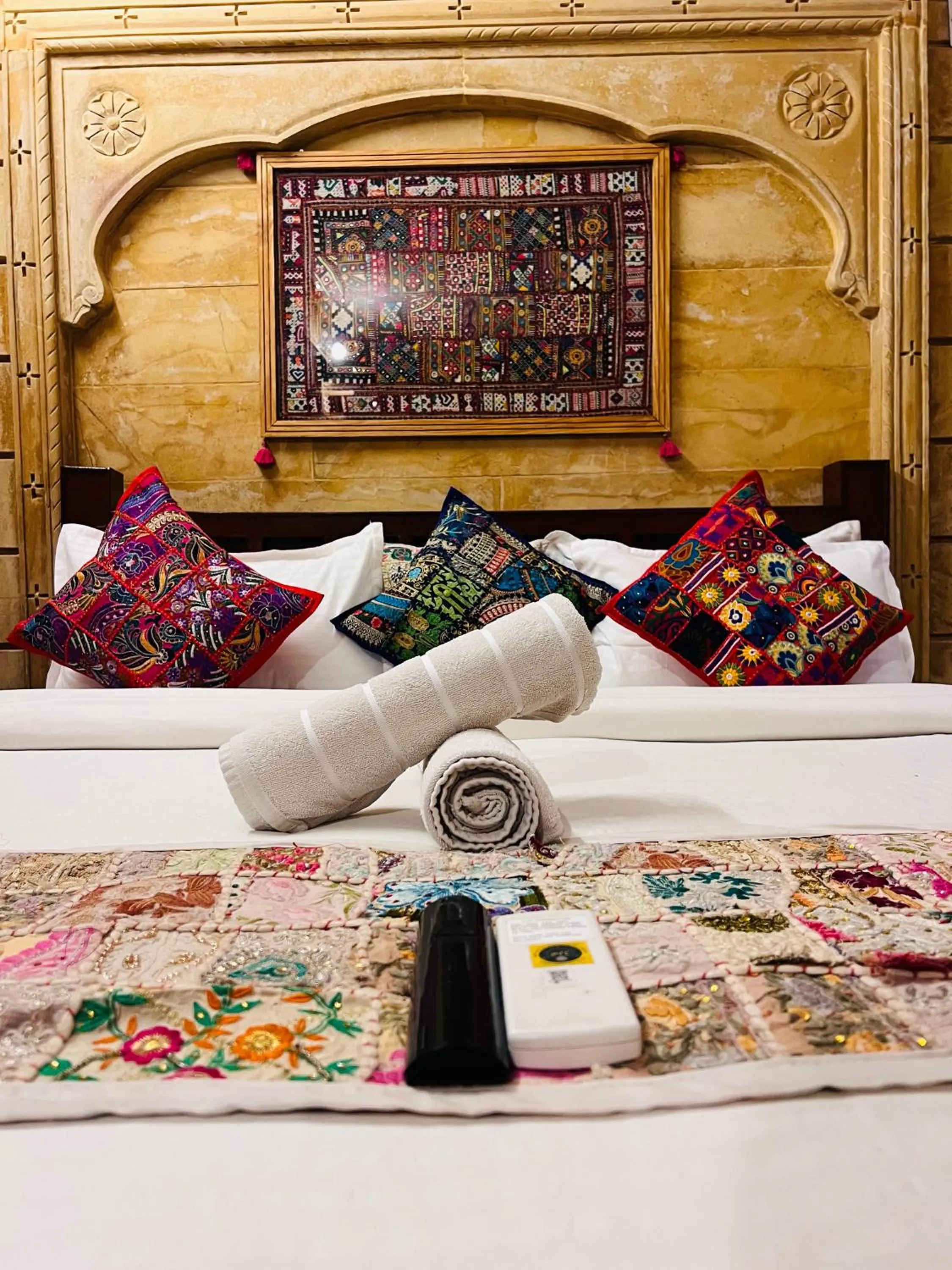 View (from property/room), Bed in Relax Inn Jaisalmer