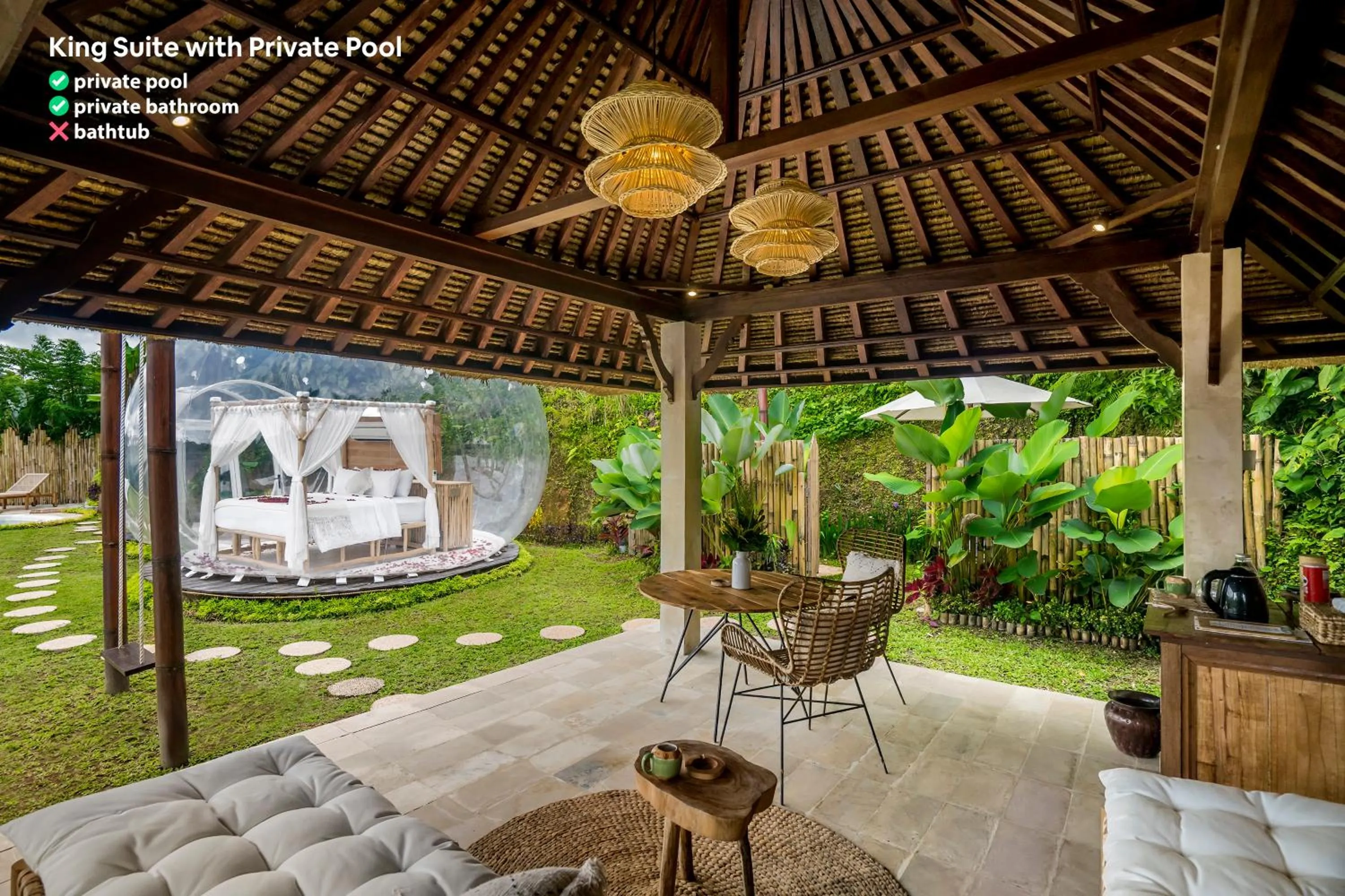 Patio in Bubble Hotel Bali Ubud - Adults Only - New Year's Offer
