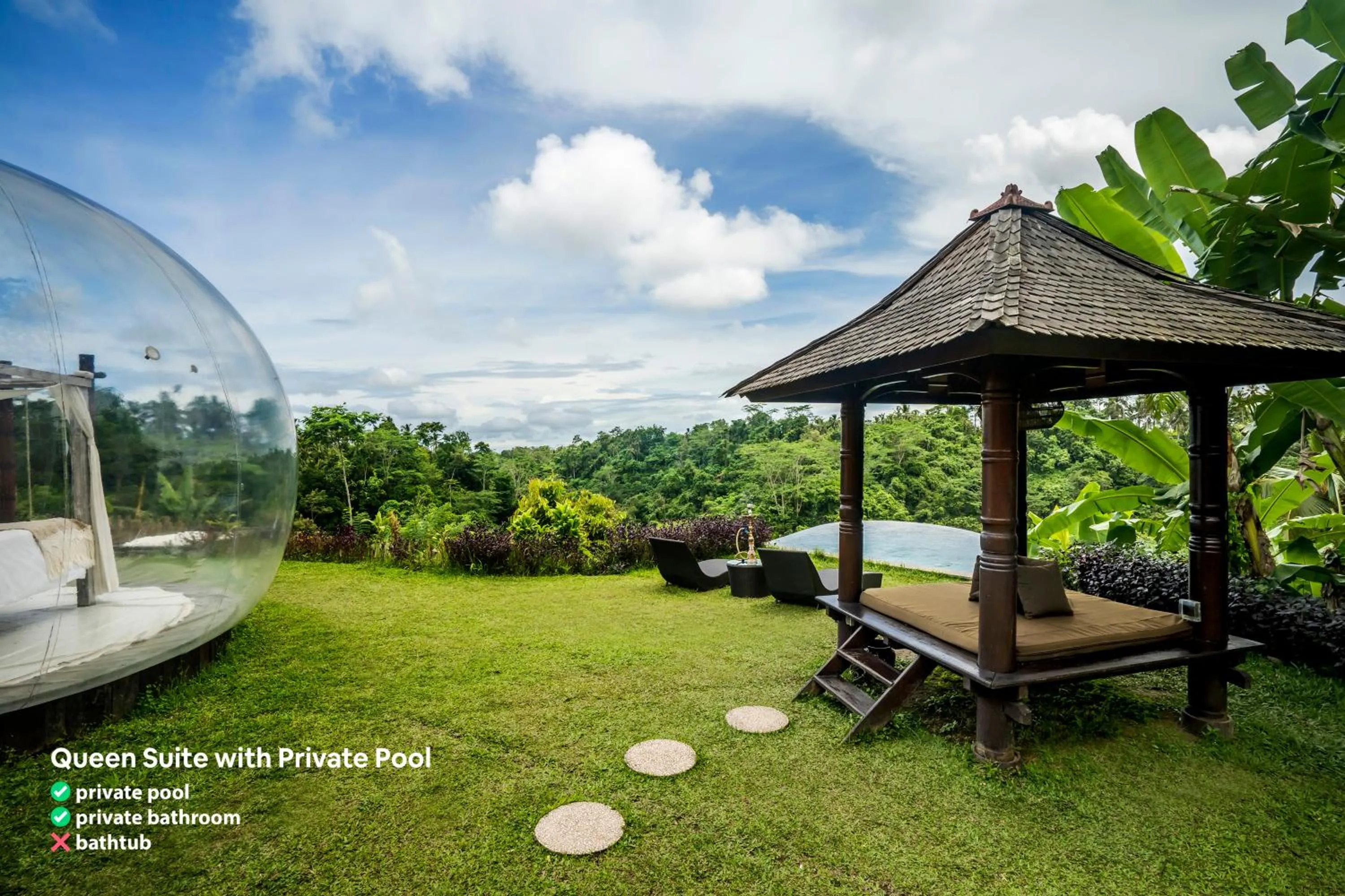 Patio in Bubble Hotel Bali Ubud - Adults Only - New Year's Offer