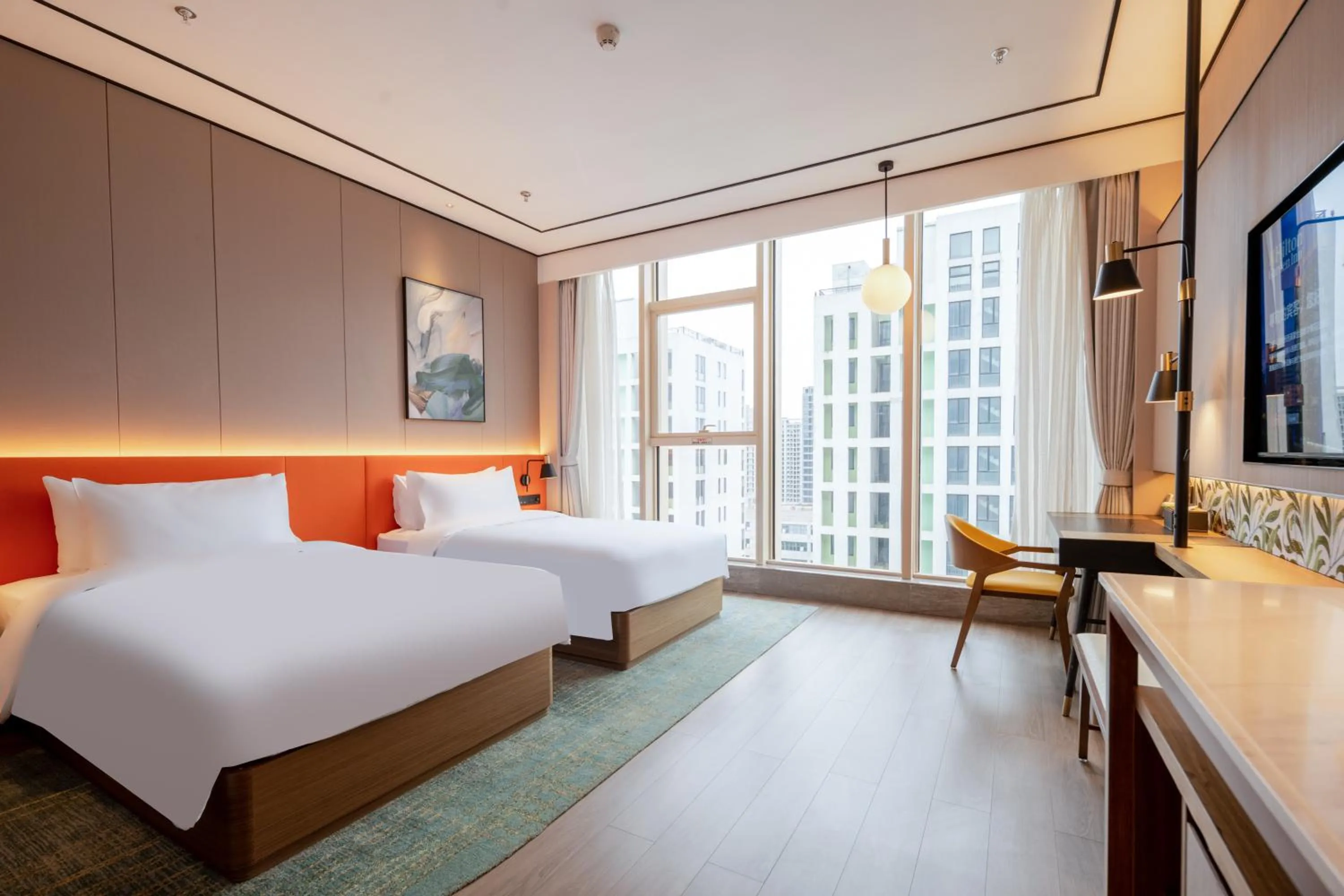 Bed in Hilton Garden Inn Hangzhou Xixi Zijingang