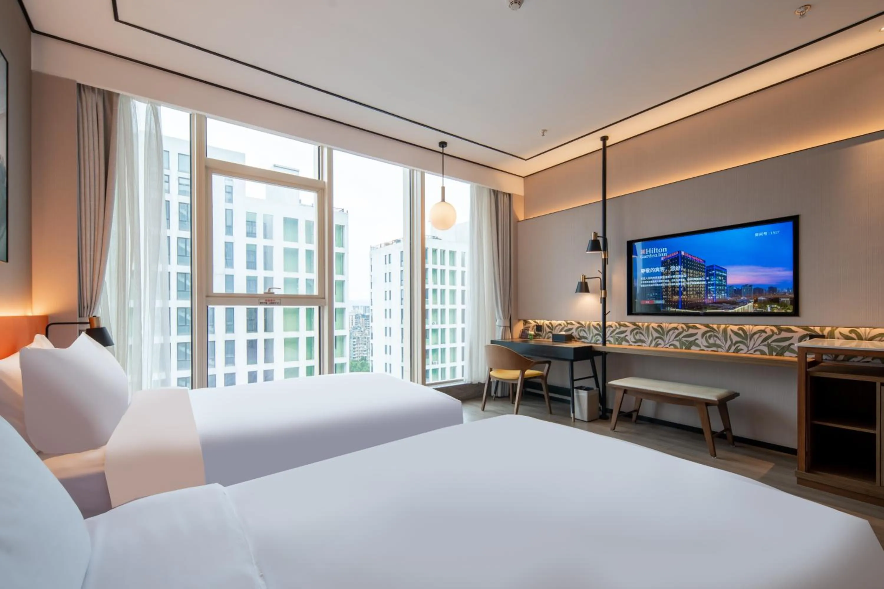 Bedroom, Bed in Hilton Garden Inn Hangzhou Xixi Zijingang