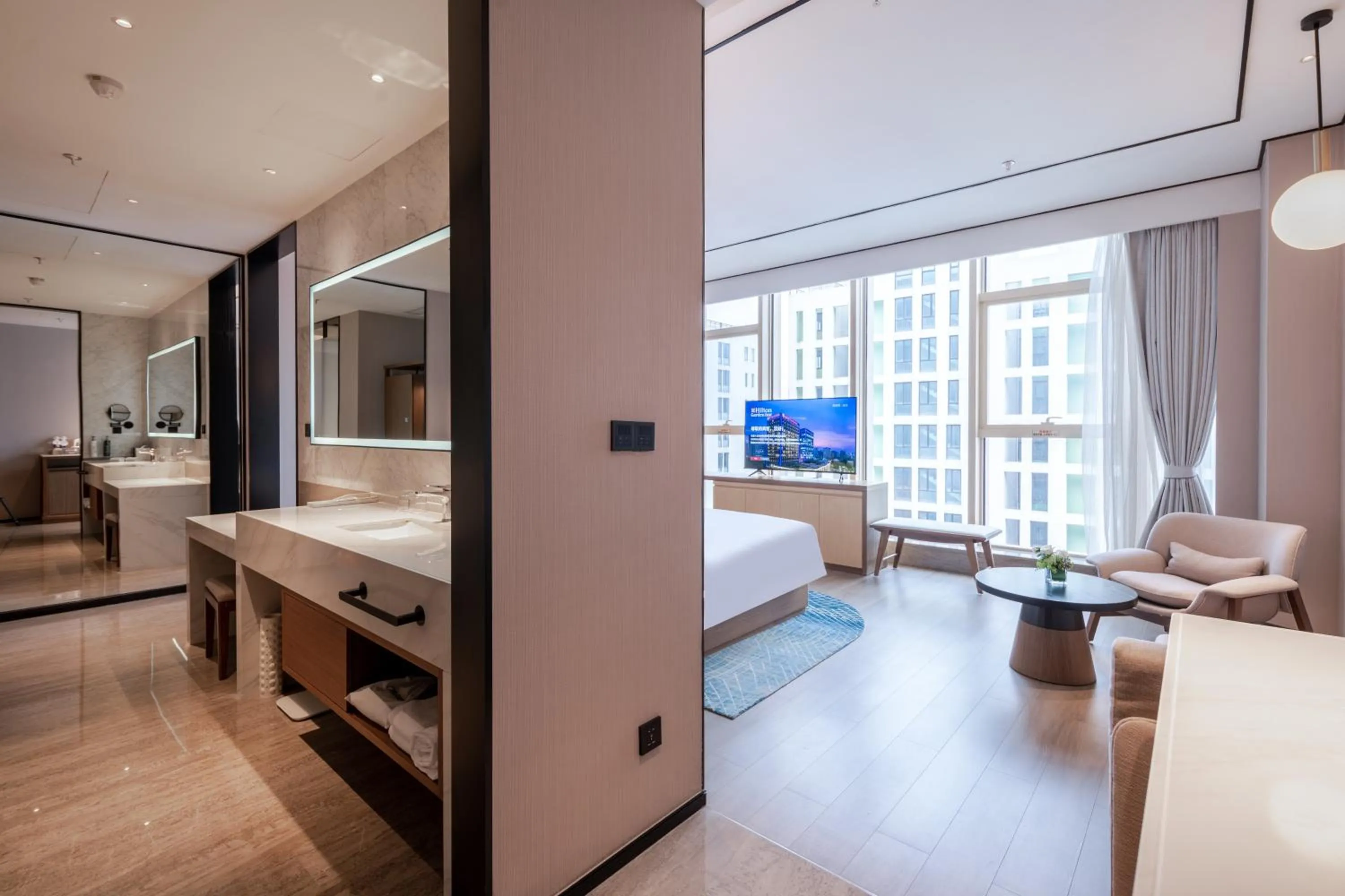 Bed in Hilton Garden Inn Hangzhou Xixi Zijingang