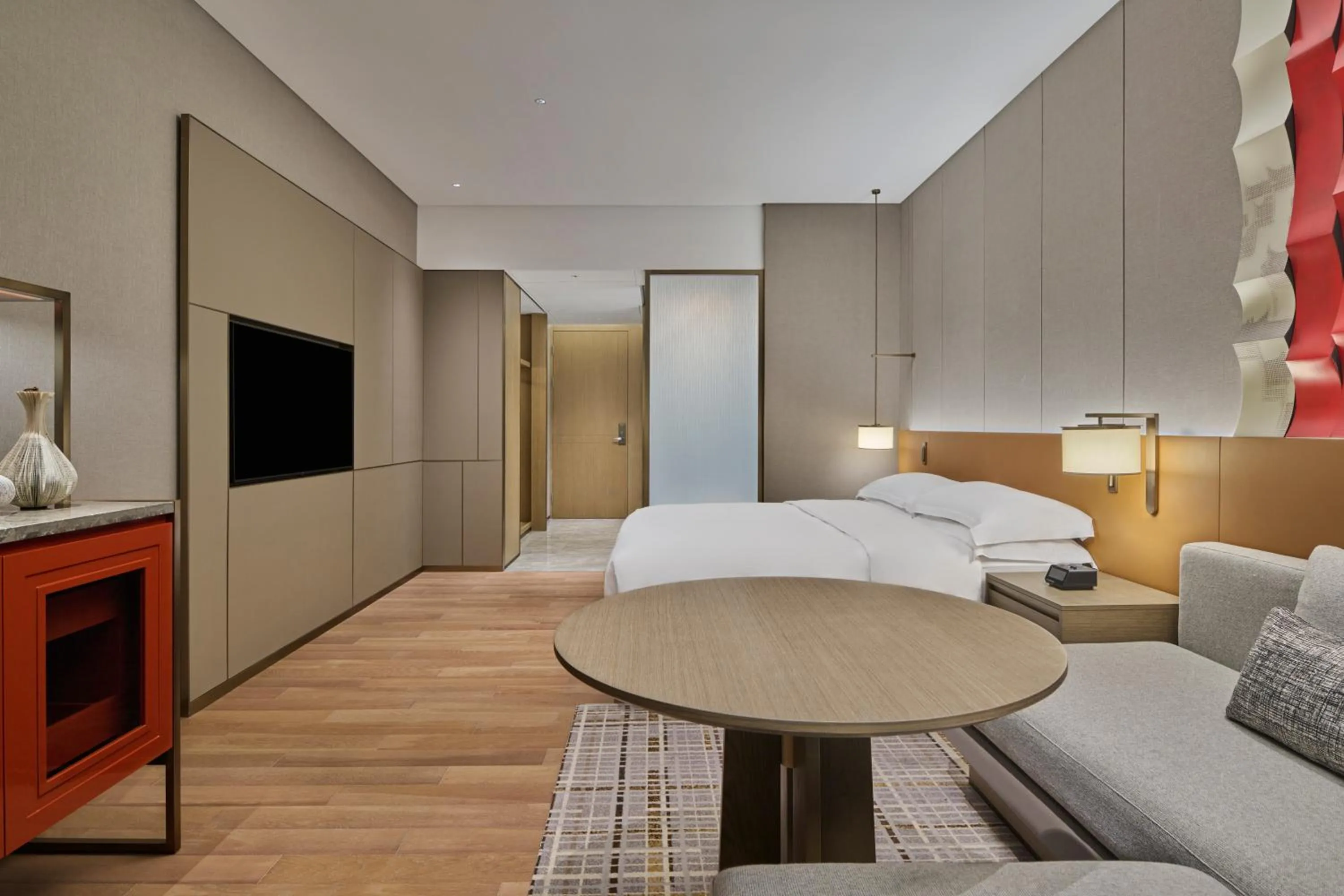 Bed in DoubleTree by Hilton Jiangxi Fuzhou
