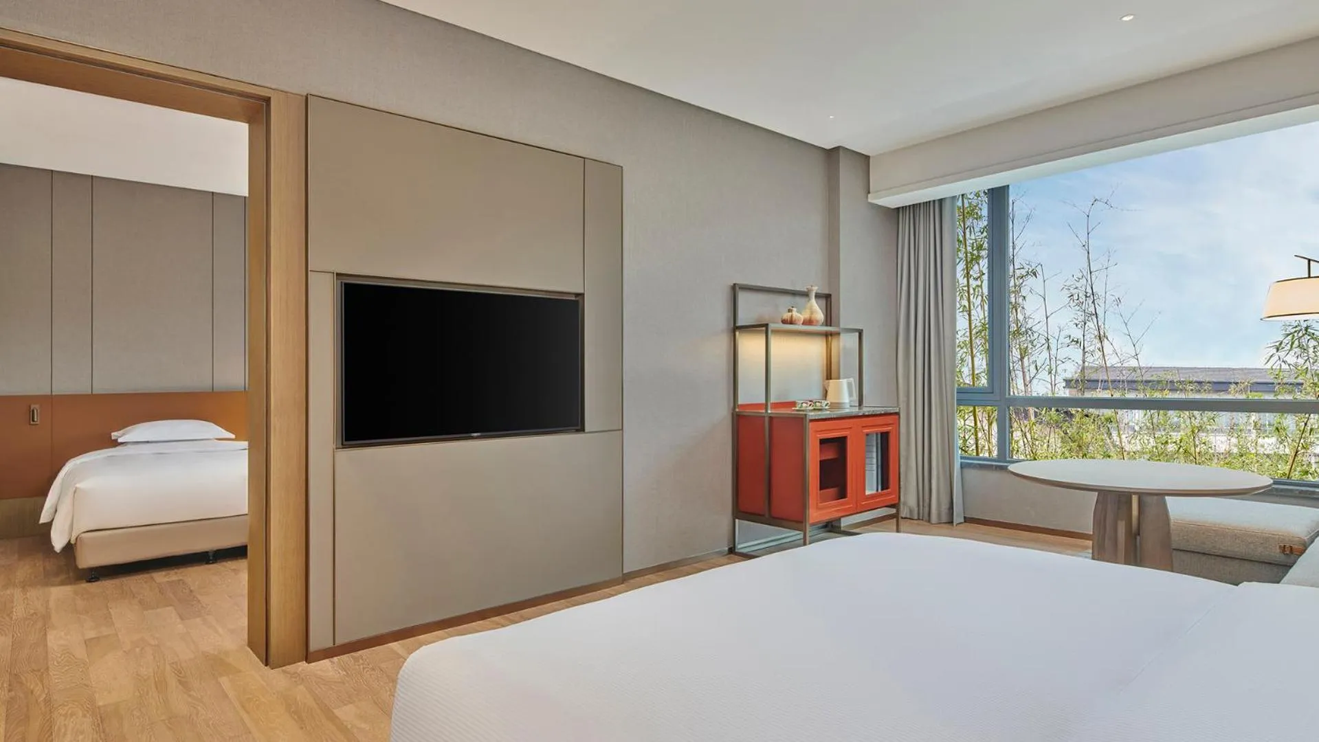 Bed in DoubleTree by Hilton Jiangxi Fuzhou