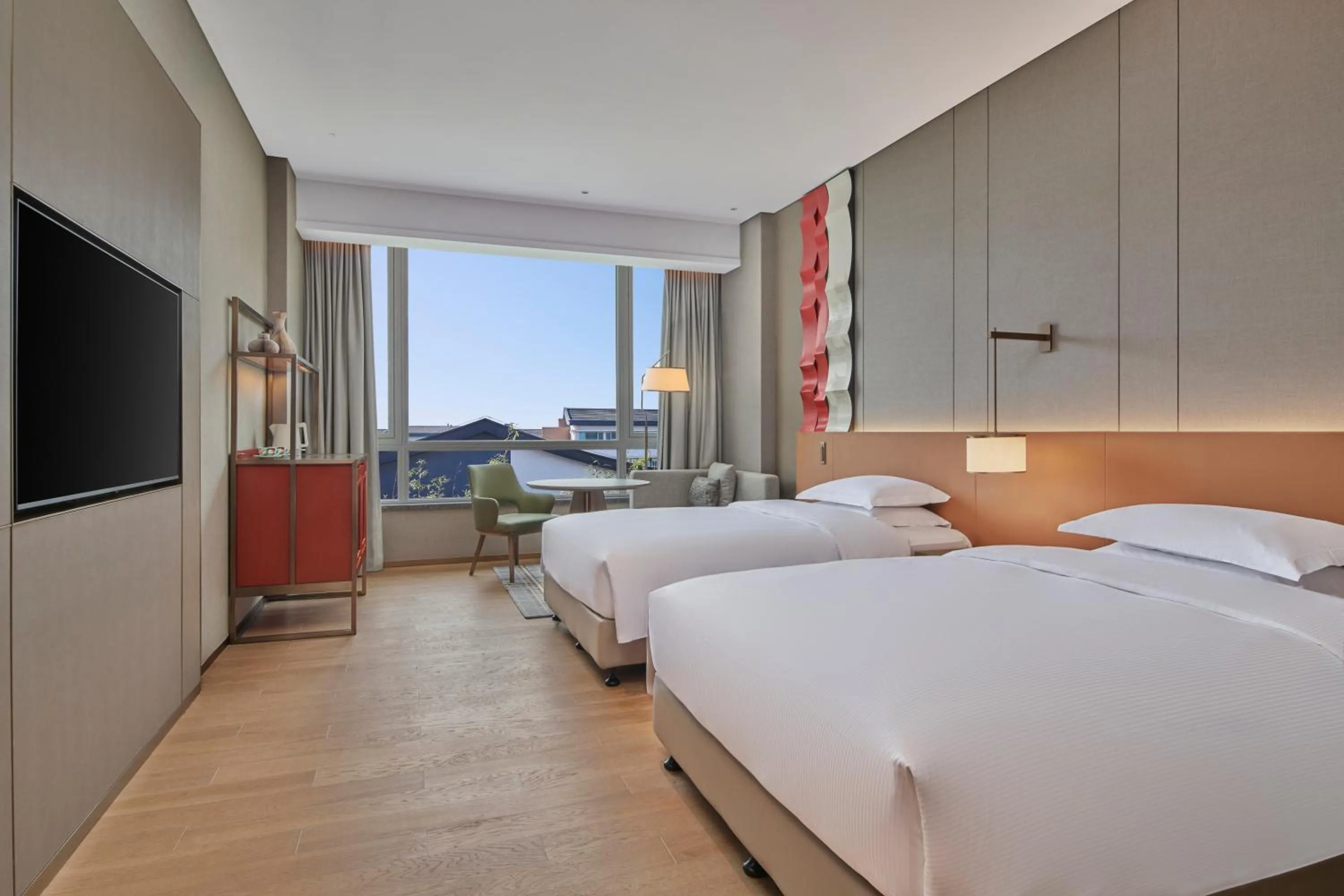 Bed in DoubleTree by Hilton Jiangxi Fuzhou