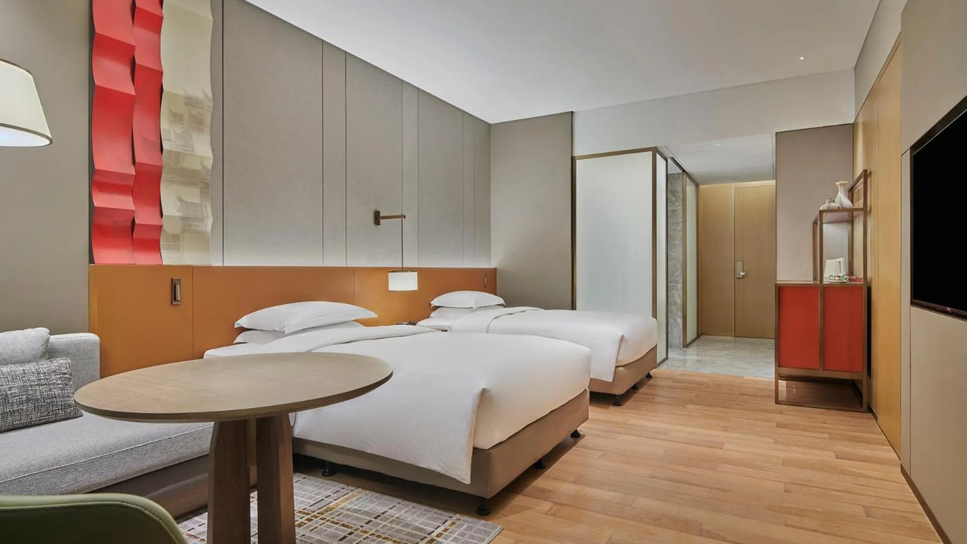 Bed in DoubleTree by Hilton Jiangxi Fuzhou