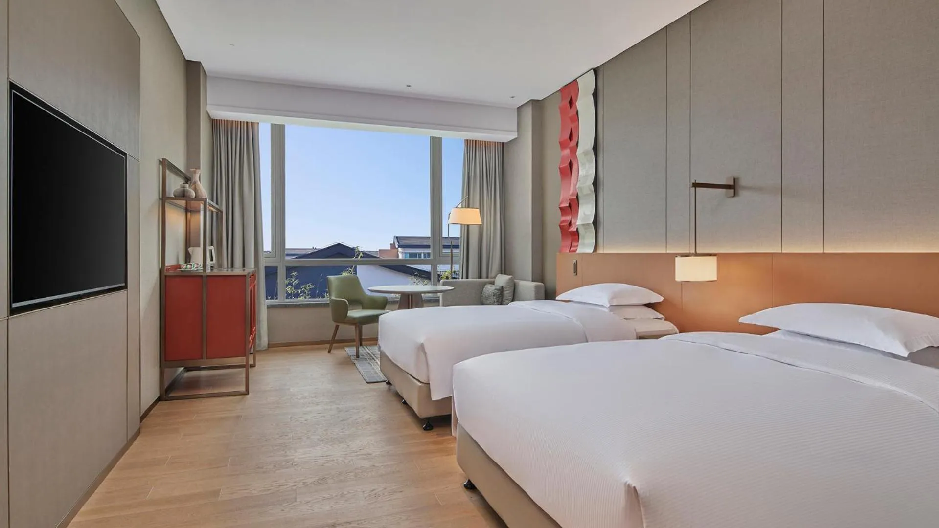 Bed in DoubleTree by Hilton Jiangxi Fuzhou