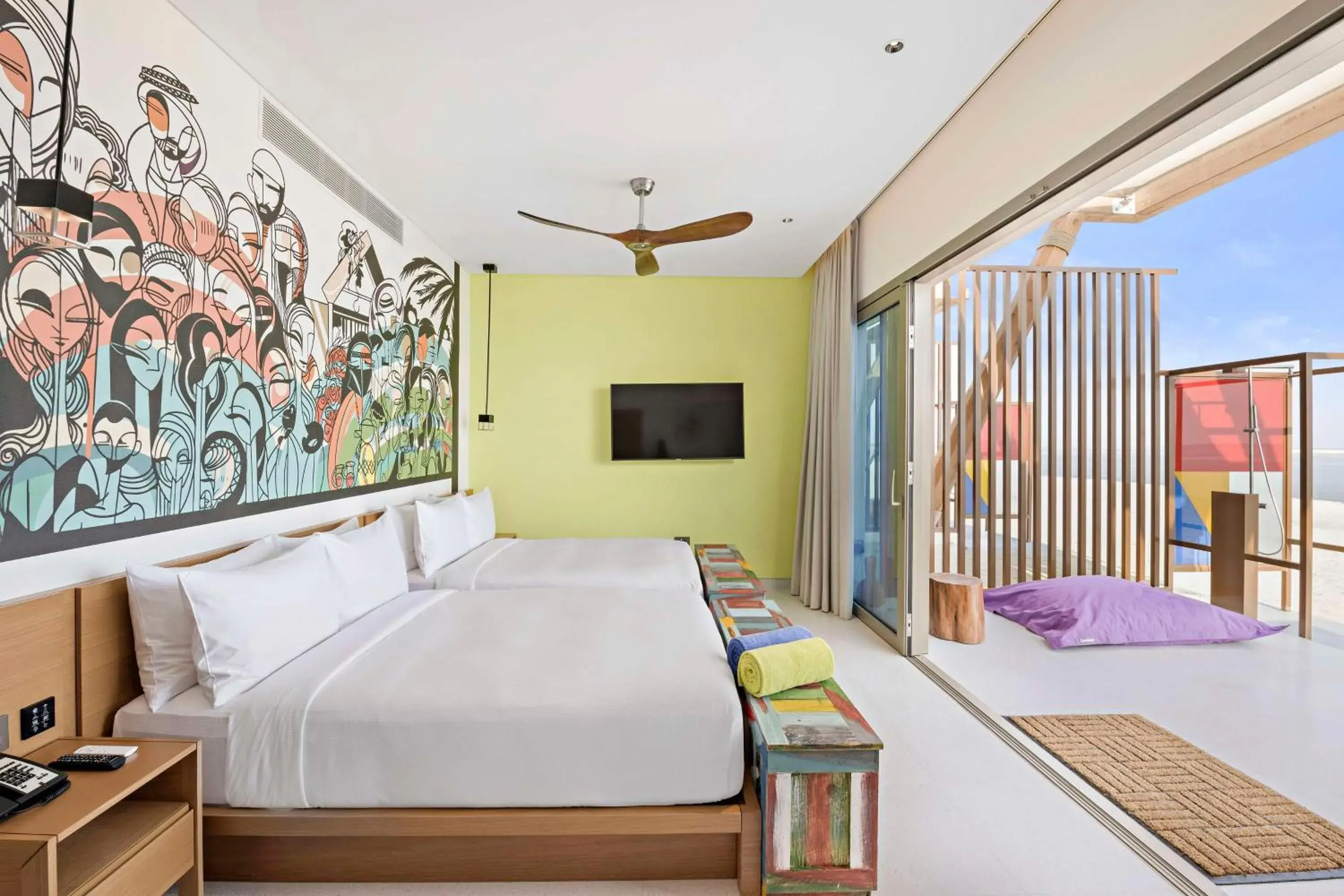 Twin Room with Sea View in Fuwairit Kite Beach, Tapestry Collection By Hilton Twin Room with Sea View in Fuwairit Kite Beach, Tapestry Collection By Hilton