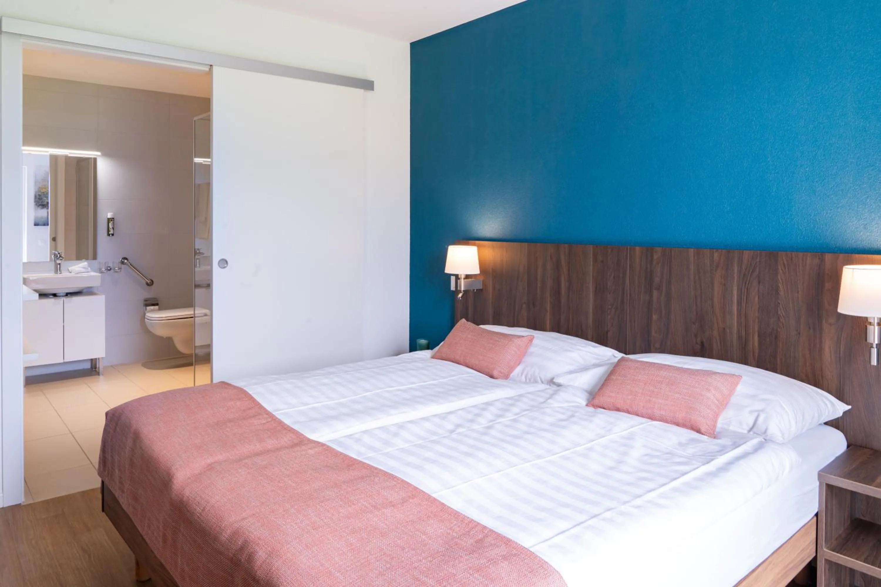 Bed in Alp Art Hotel Monthey