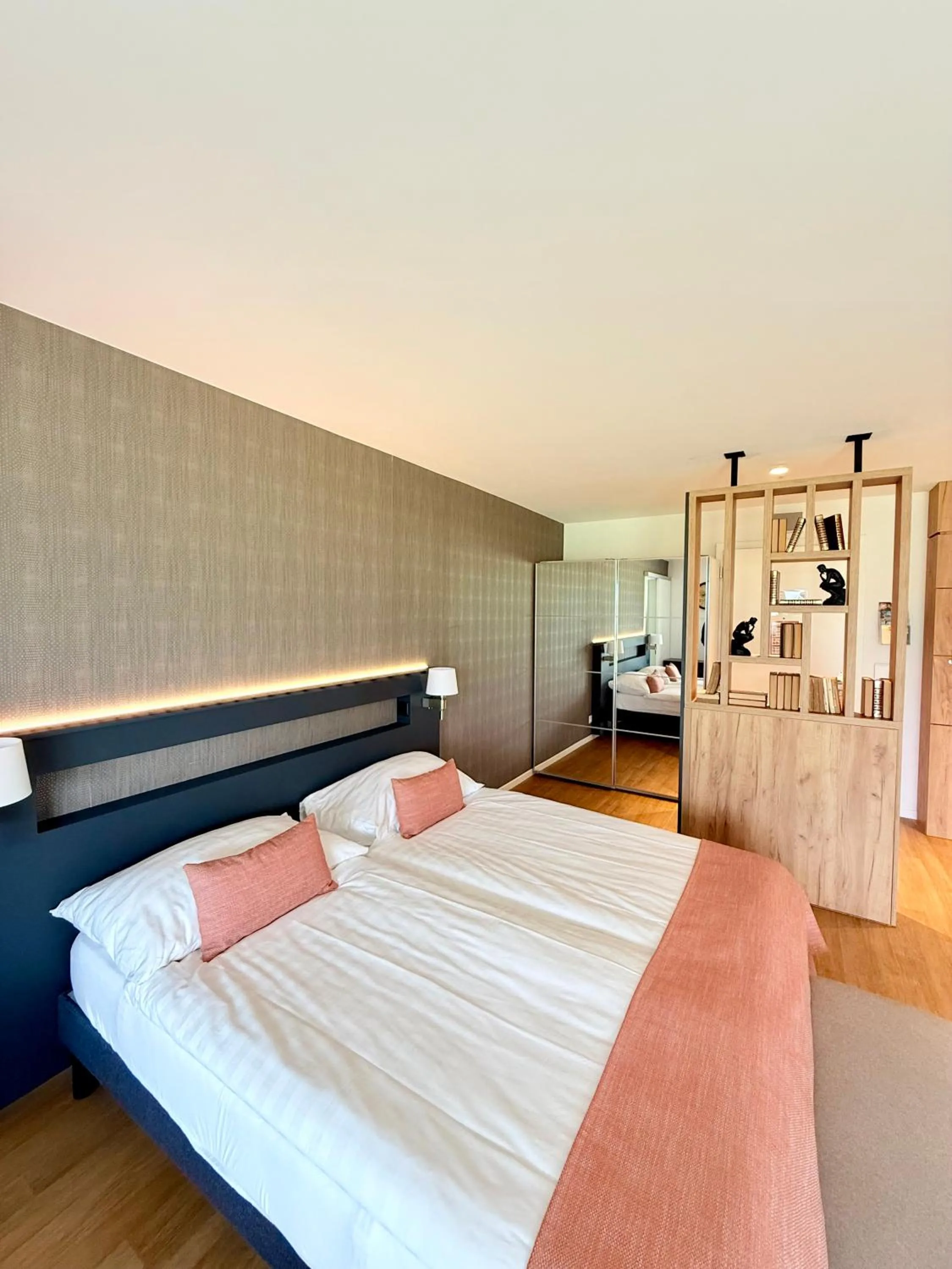 Bed in Alp Art Hotel Monthey