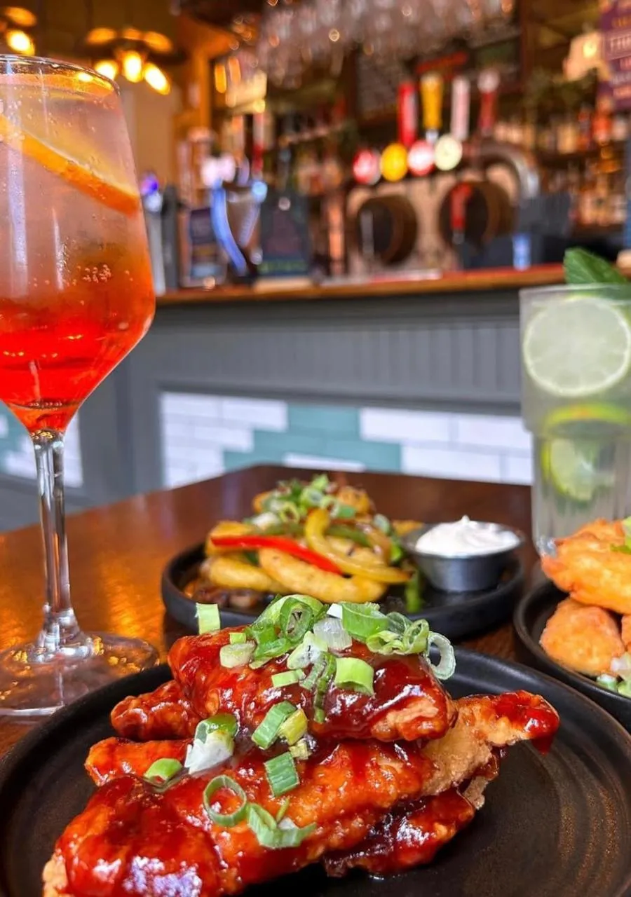 Food close-up in Black Lion Hotel Manchester