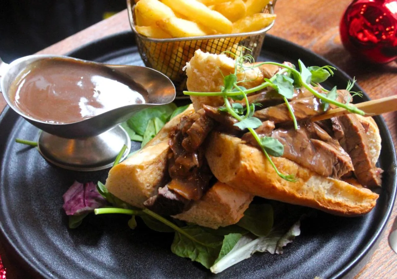 Food close-up in Black Lion Hotel Manchester