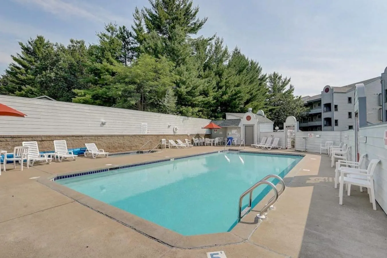 Pool view in Family Dreams Condo at Lighthouse Cove
