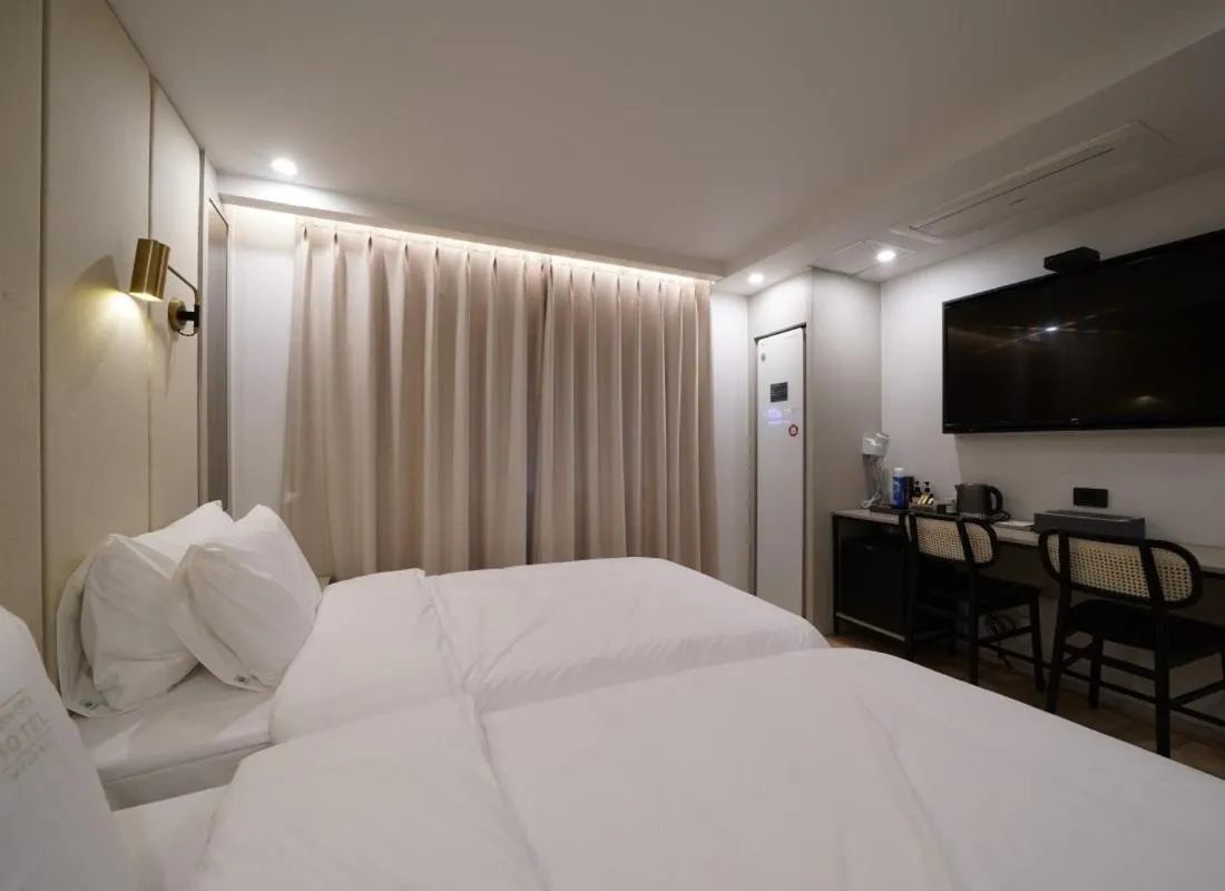 Bed in Ocean city hotel