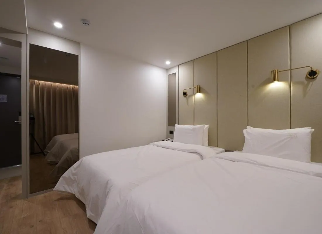 Bed in Ocean city hotel