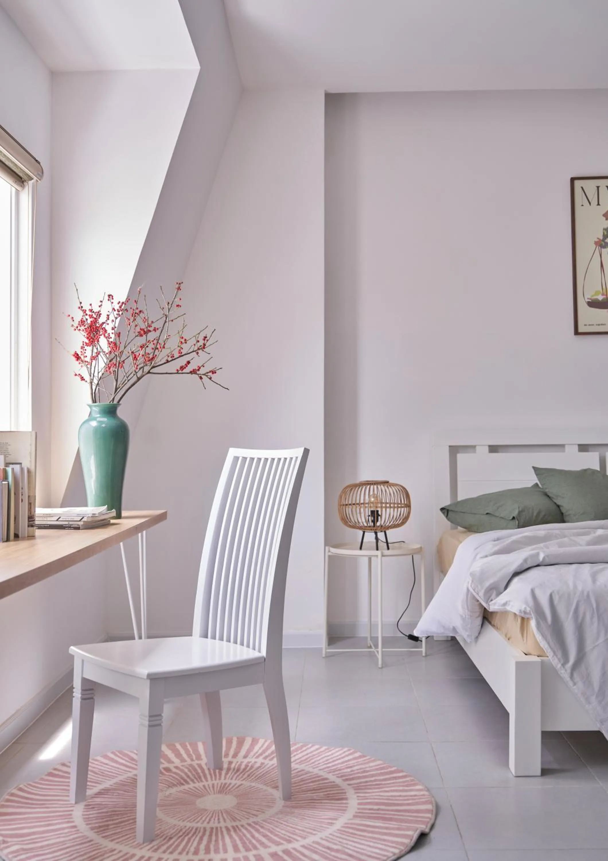 Seating area, Bed in M Village Living Nguyễn Văn Hưởng