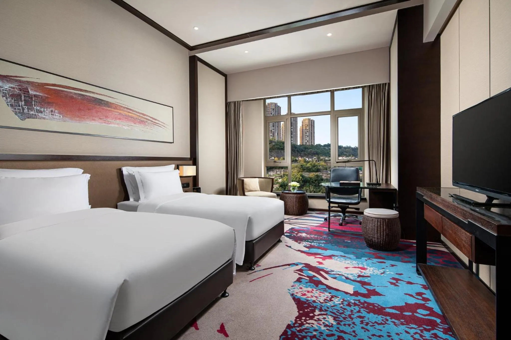 Photo of the whole room, Bed in Crowne Plaza Chongqing New North Zone by IHG