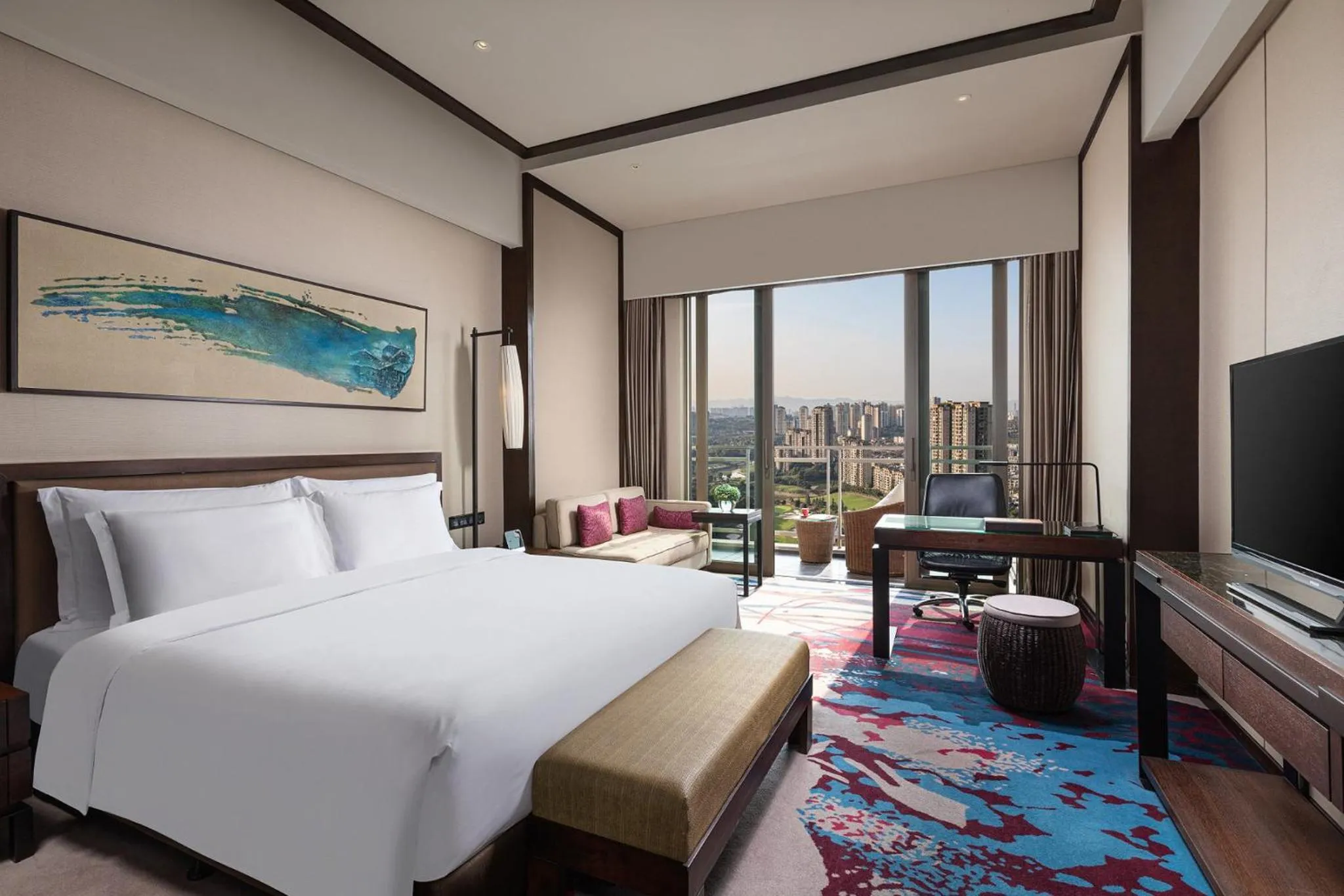 Photo of the whole room, Bed in Crowne Plaza Chongqing New North Zone by IHG