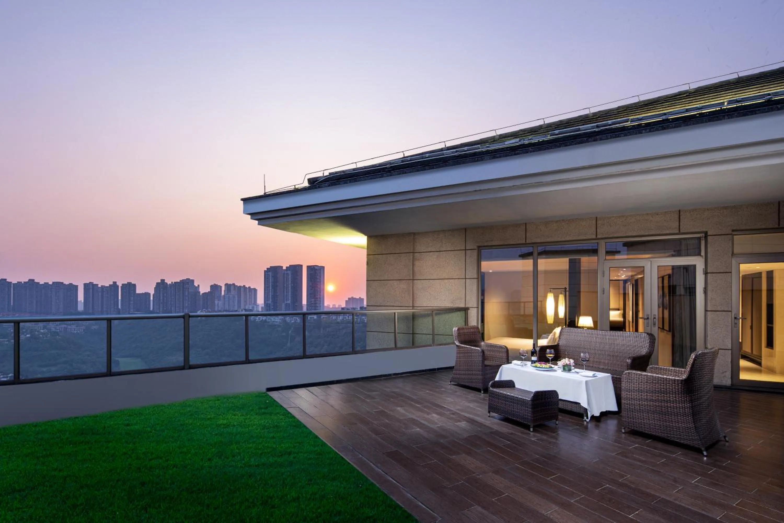 Balcony/Terrace in Crowne Plaza Chongqing New North Zone by IHG