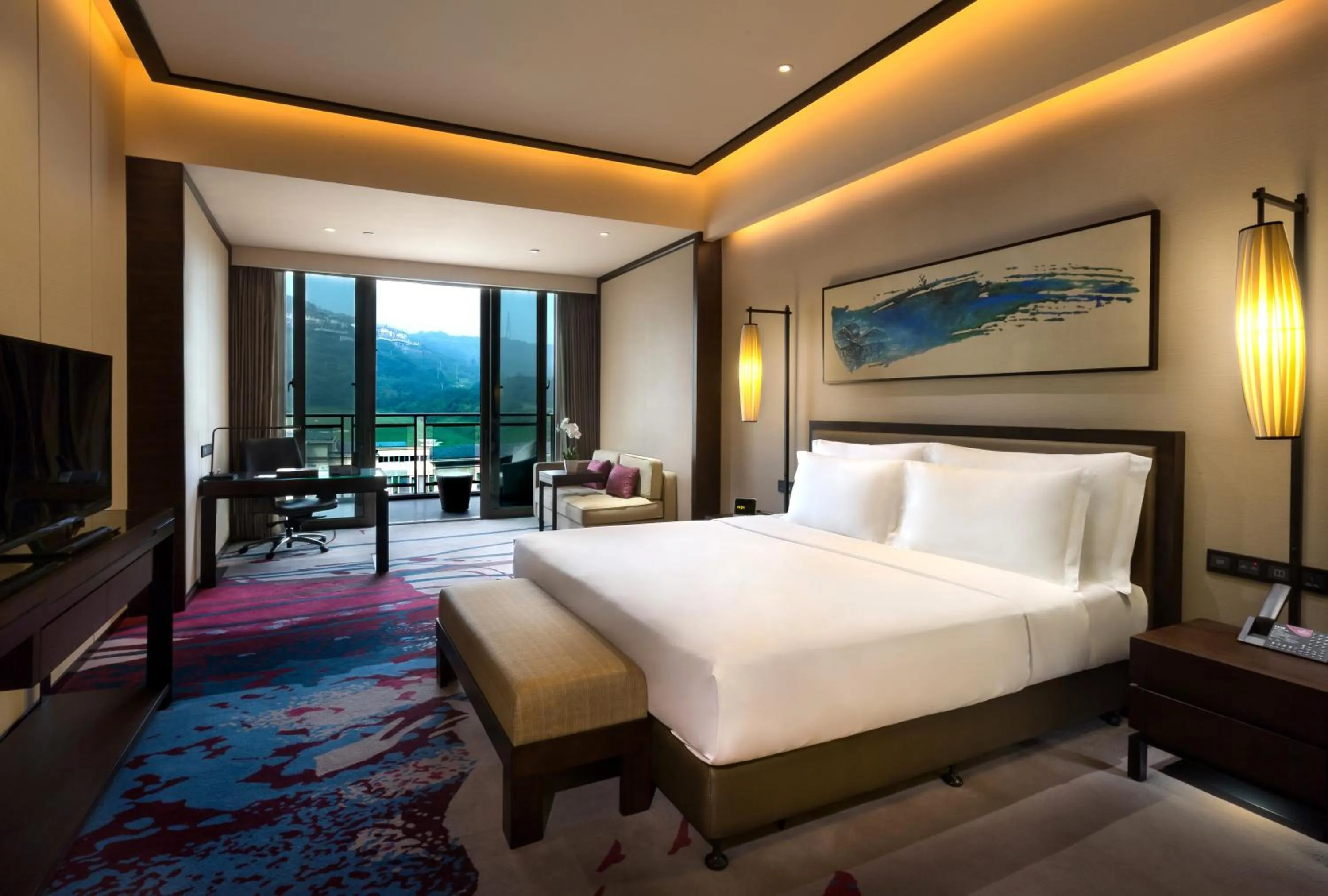 Photo of the whole room, Bed in Crowne Plaza Chongqing New North Zone by IHG