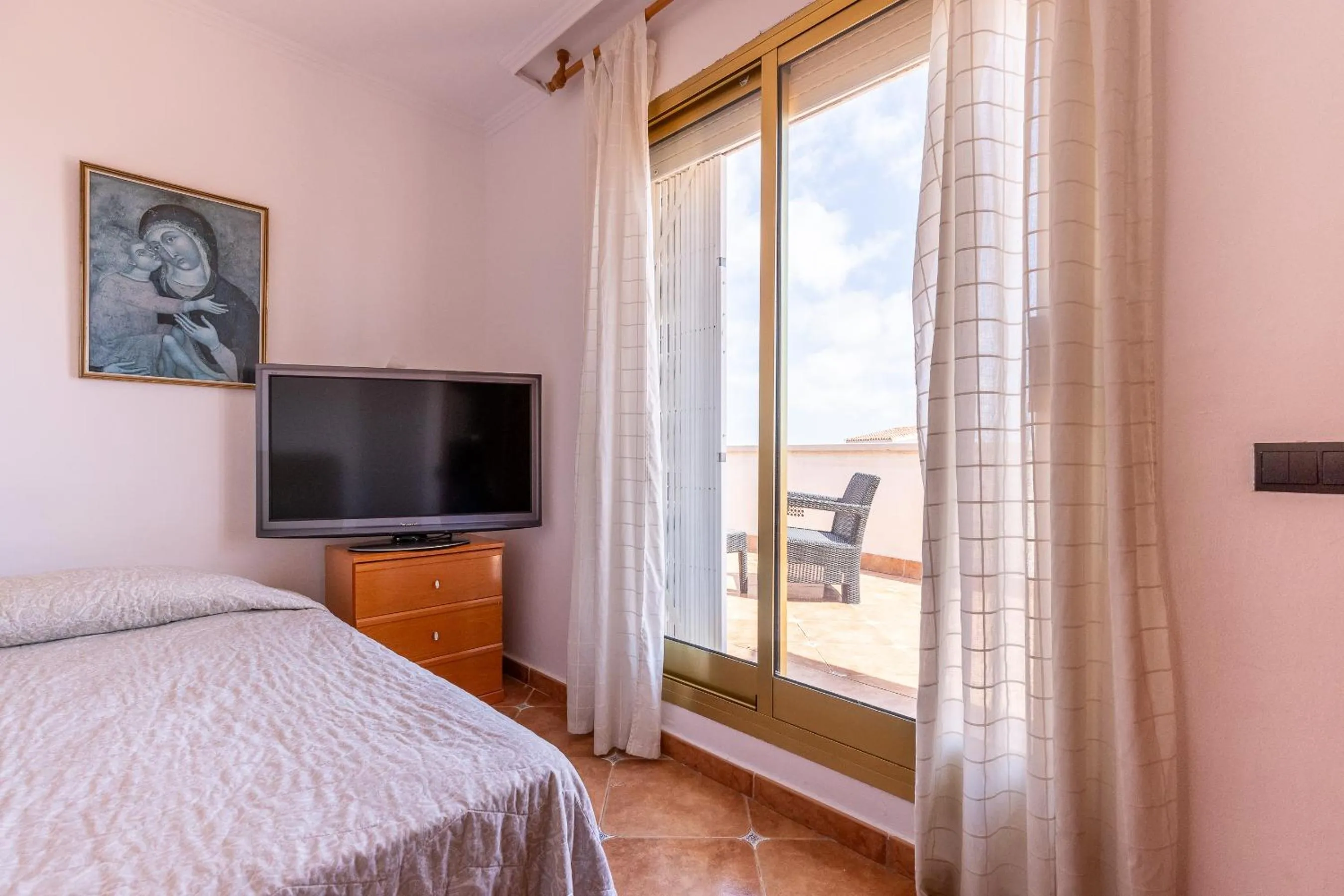 Bedroom, Bed in Neia Apartment Planet Costa Dorada