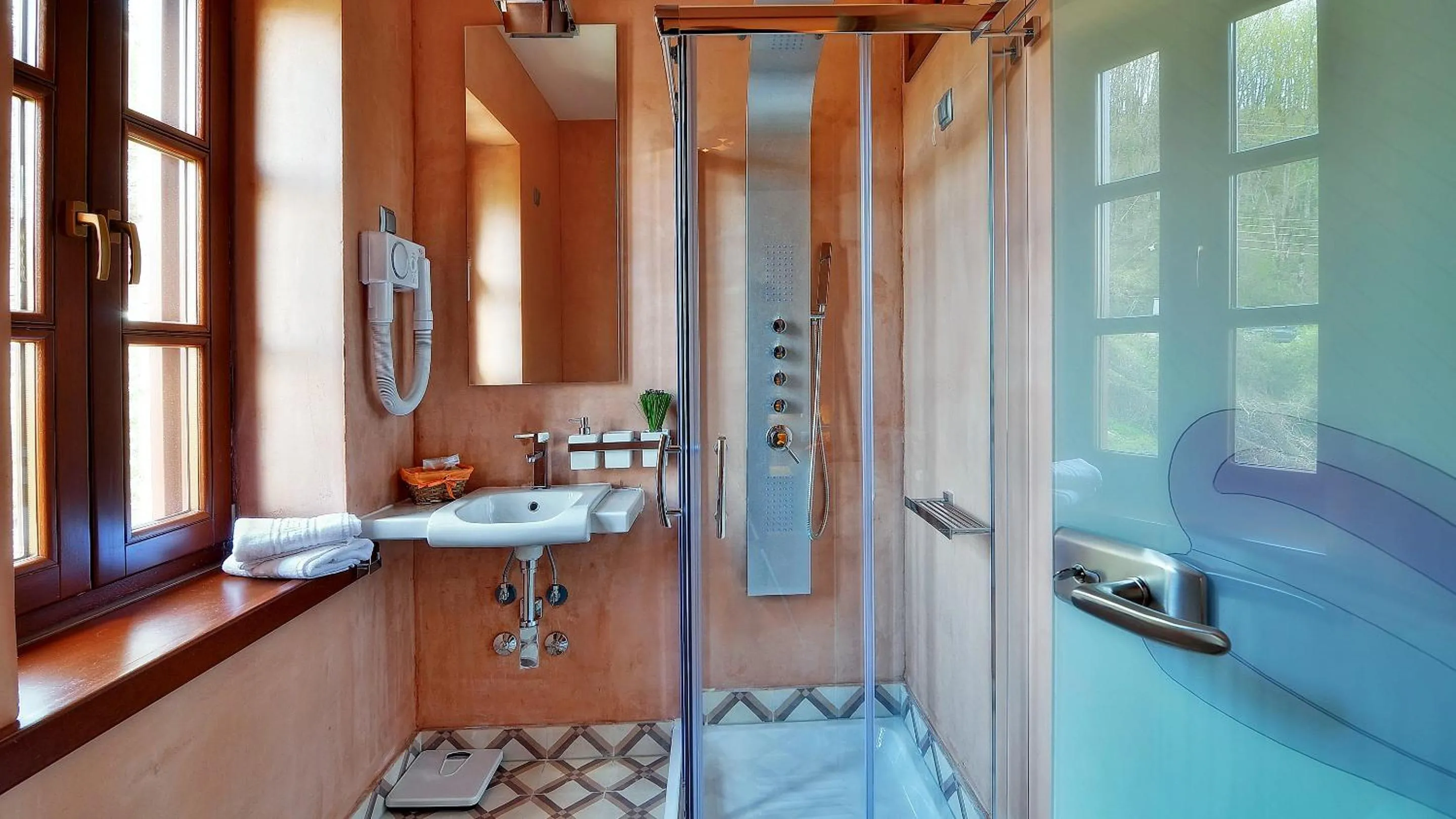 Shower in Dilofo Hotel Luxury Suites