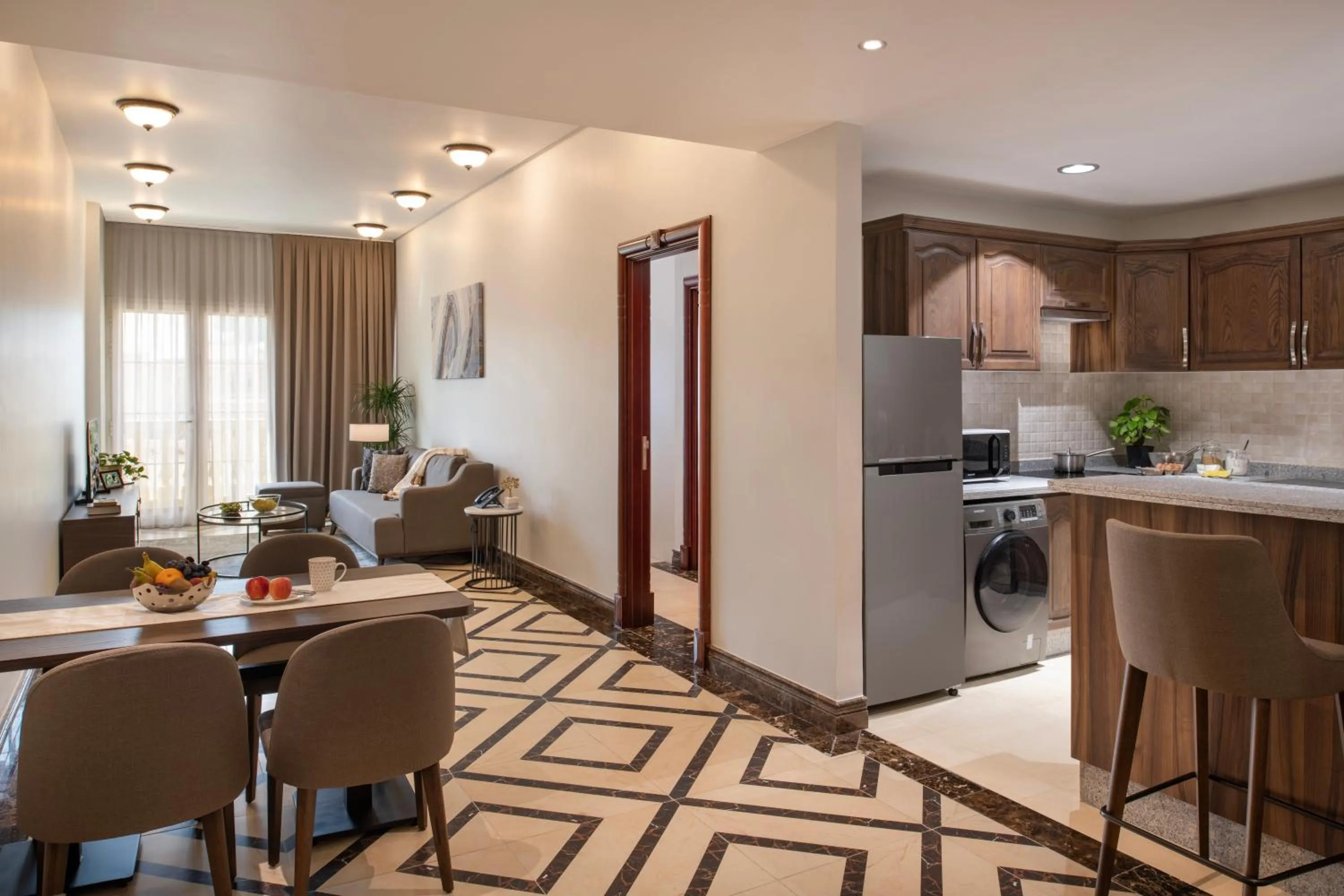 Kitchen or kitchenette in Somerset Al Mansoura Doha