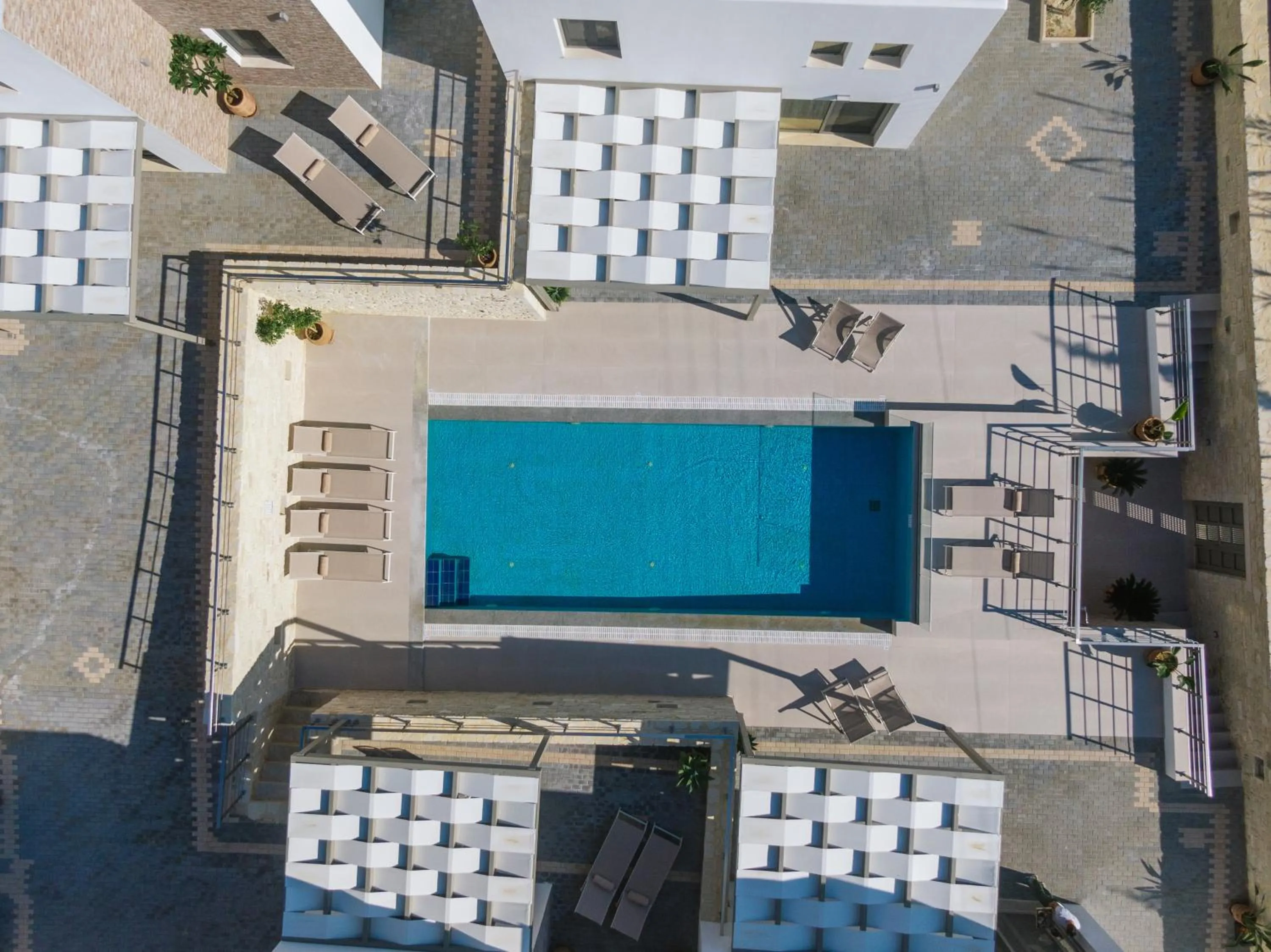 Bird's eye view in Matala Prime Villas