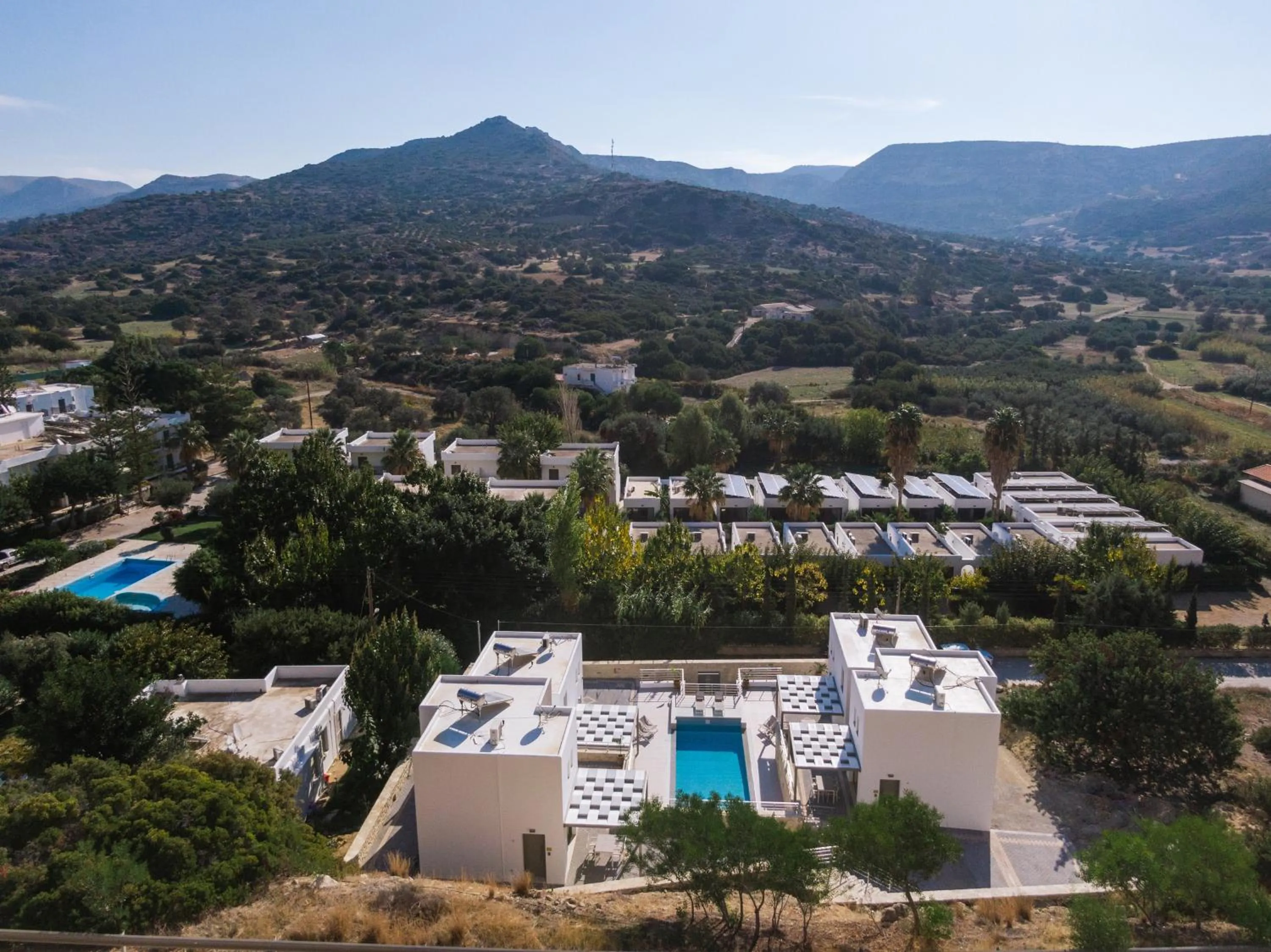 Bird's eye view in Matala Prime Villas