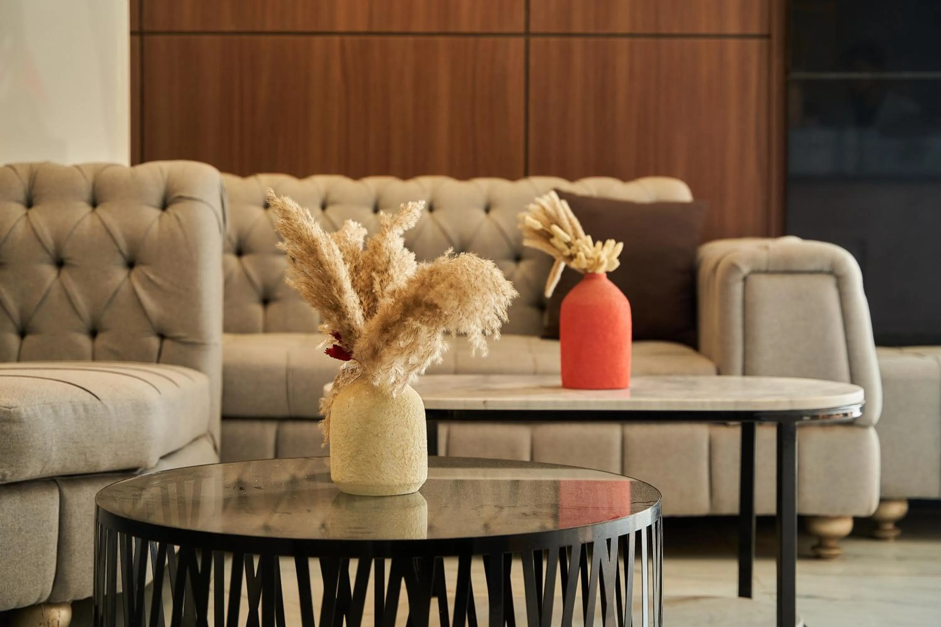 Lobby or reception in PANORAMA view pyramids