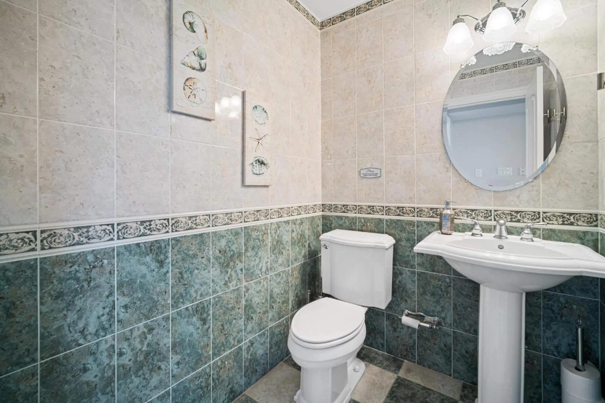 Bathroom in Exquisitely Large Home Block and a half to Beach