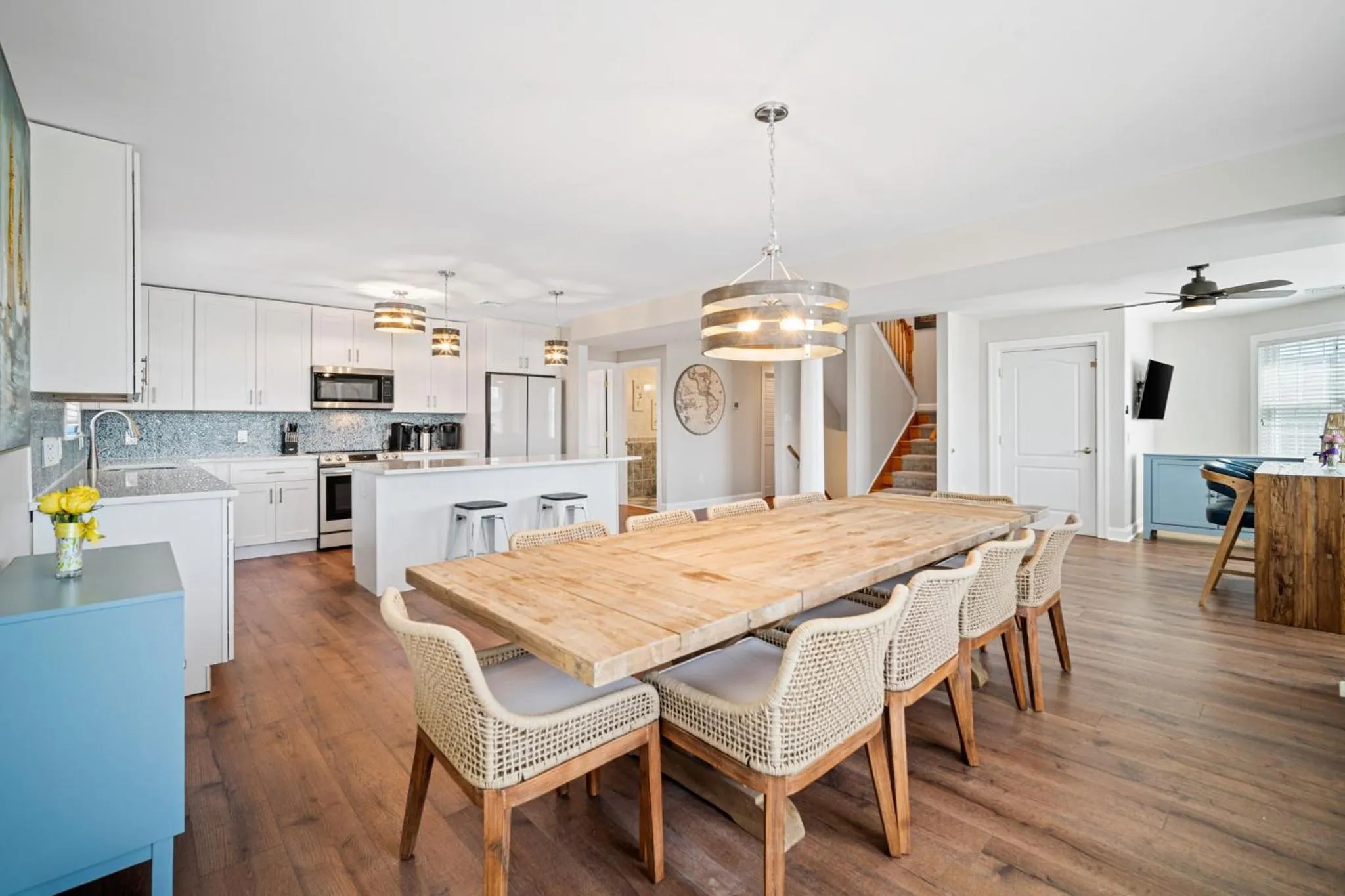 Dining area in Exquisitely Large Home Block and a half to Beach