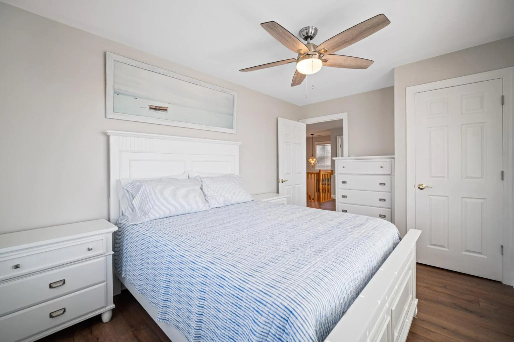 Bedroom, Bed in Exquisitely Large Home Block and a half to Beach