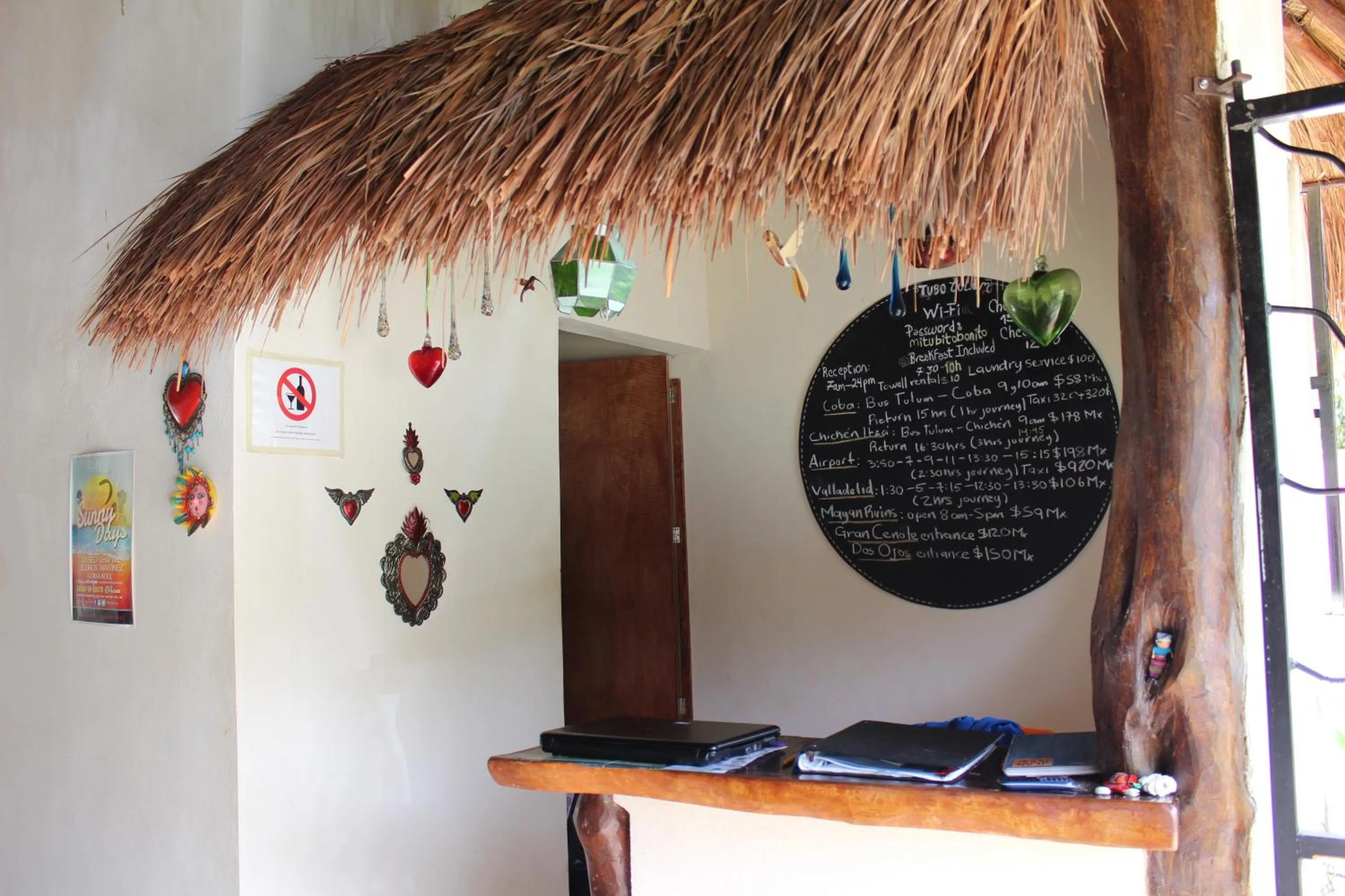 Lobby or reception in Tubo Tulum Hostel