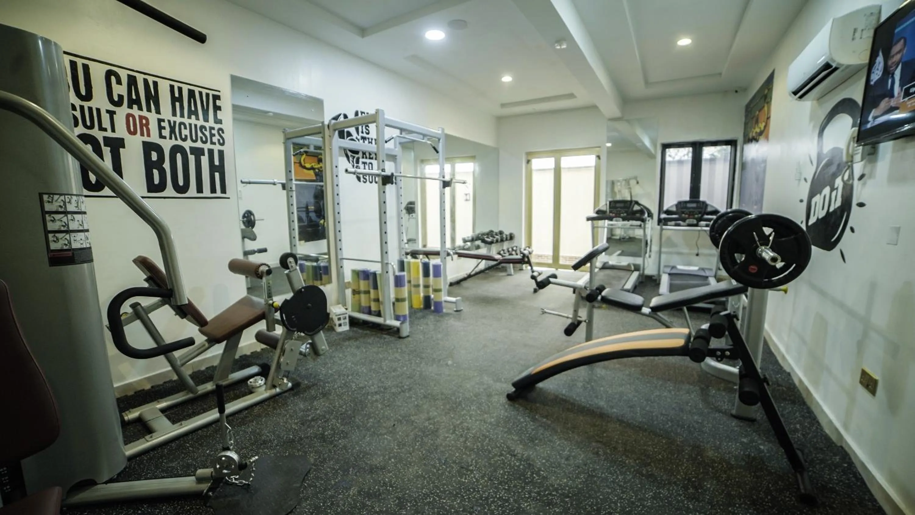 Fitness centre/facilities in 247 Luxury Hotel & Apartment Ajah