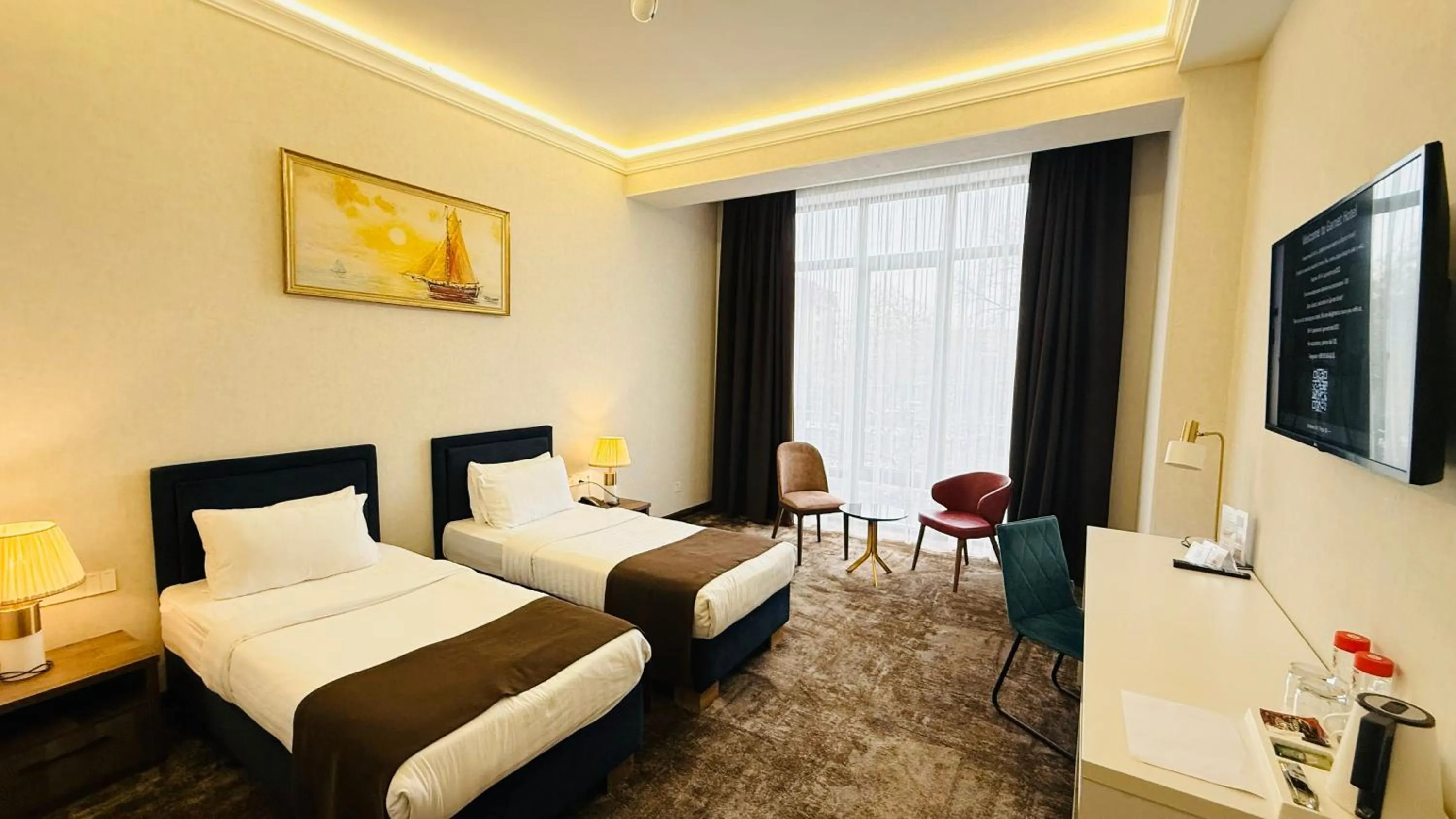 Bed in Garnet Hotel Tashkent