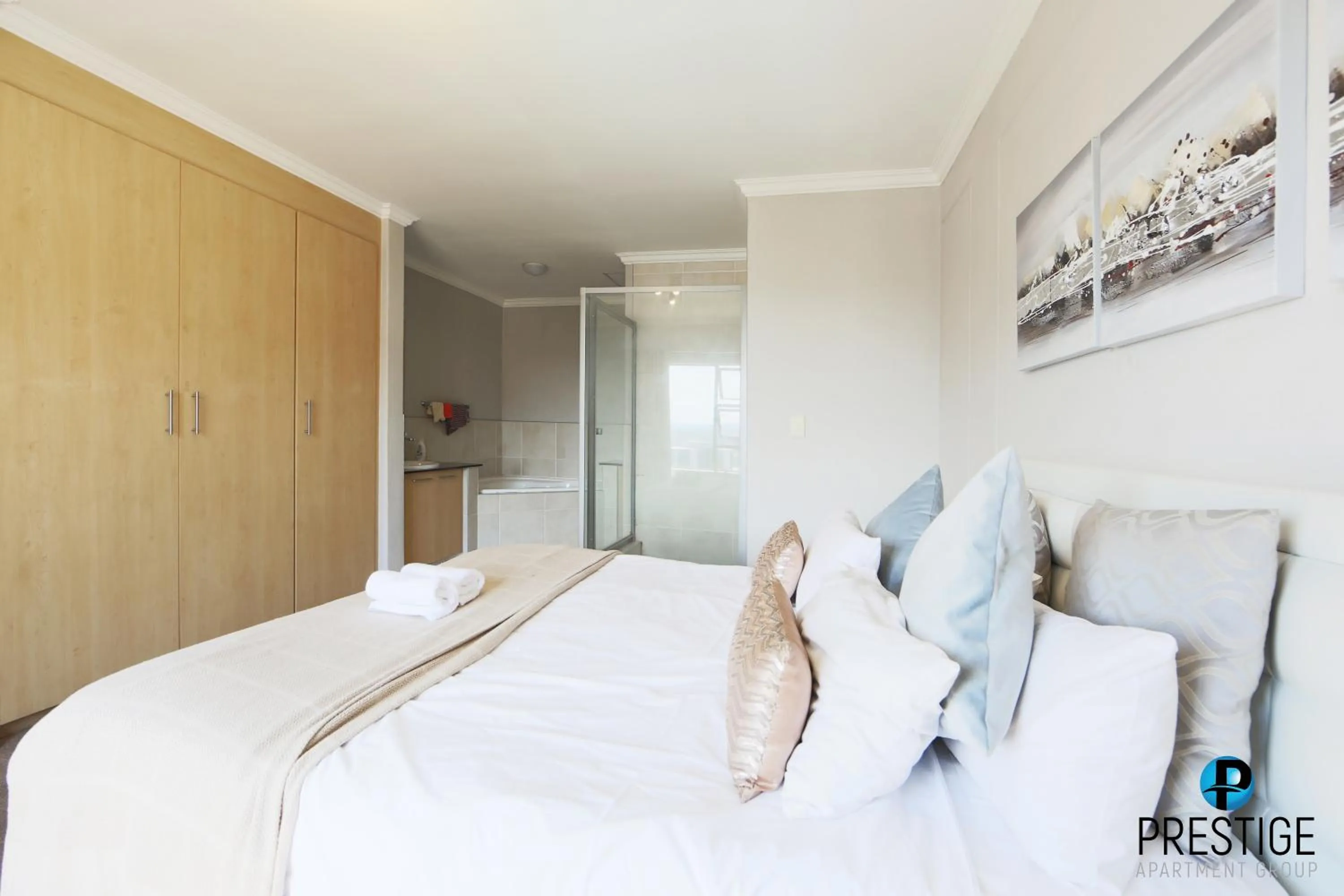 Bedroom, Bed in Prestige Apartments Sandton at Westpoint