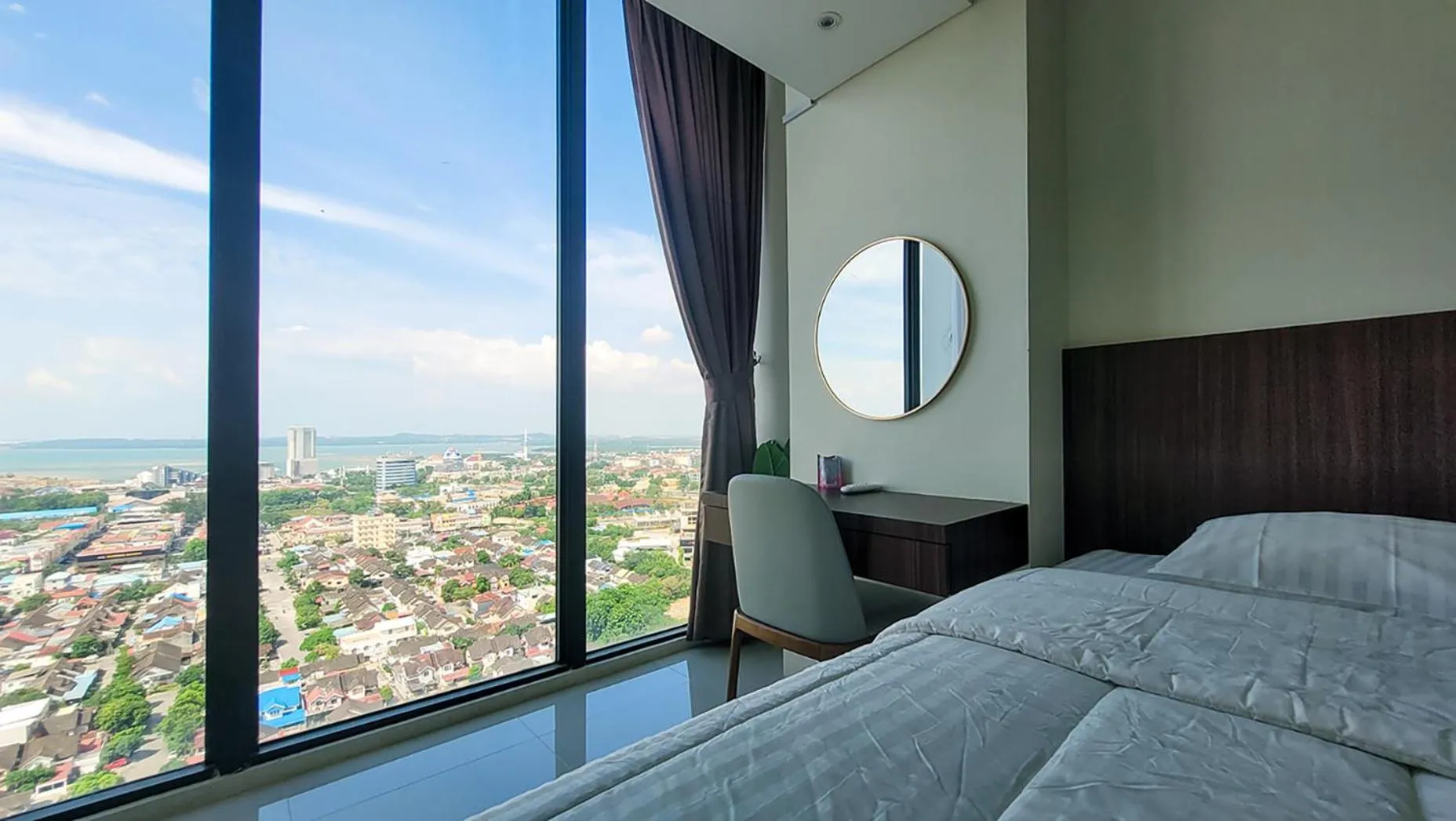 Bed in Palam Mansion at Meisterstadt Pollux Habibie Apartment